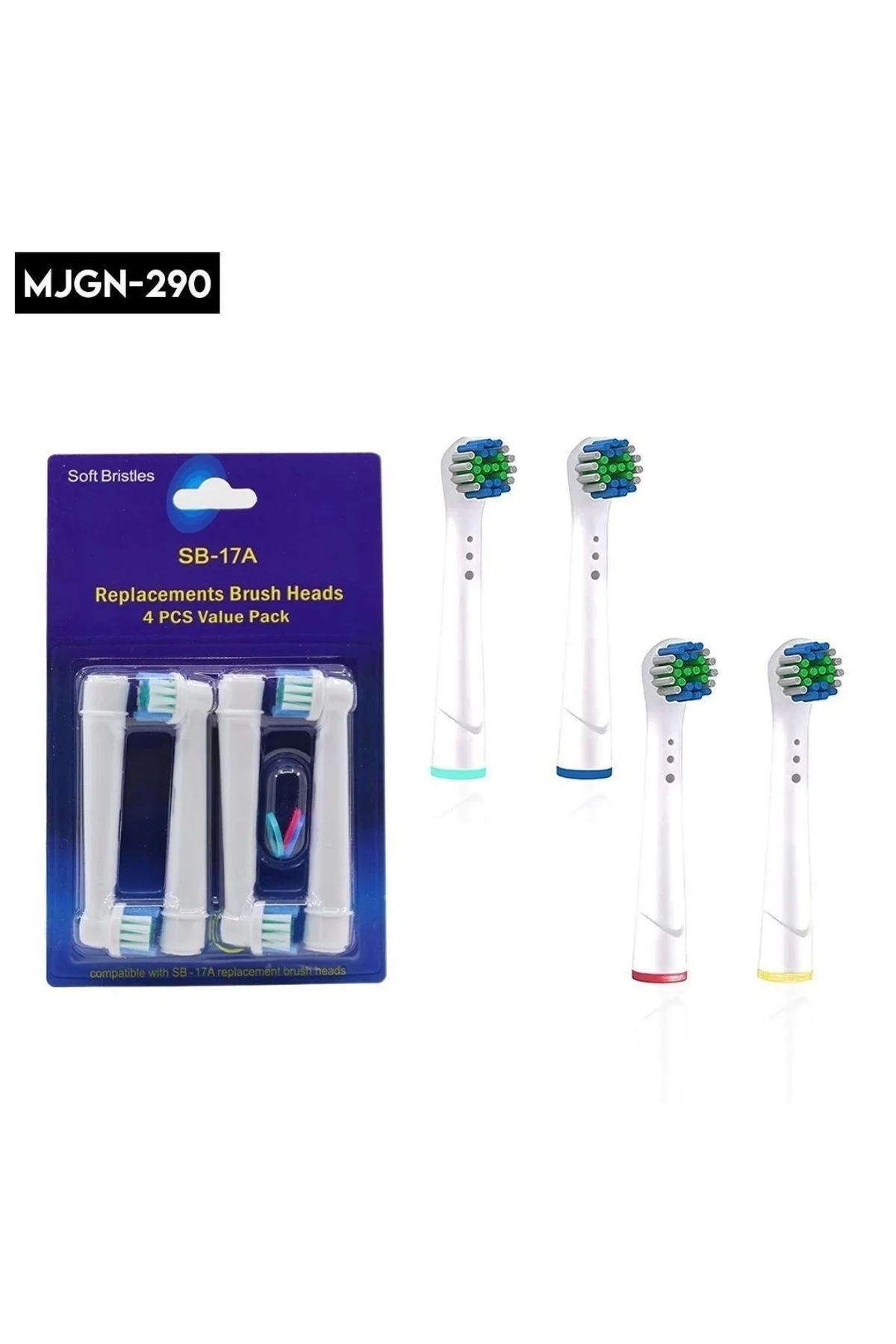 4lü Diş Fırçası Başlığı