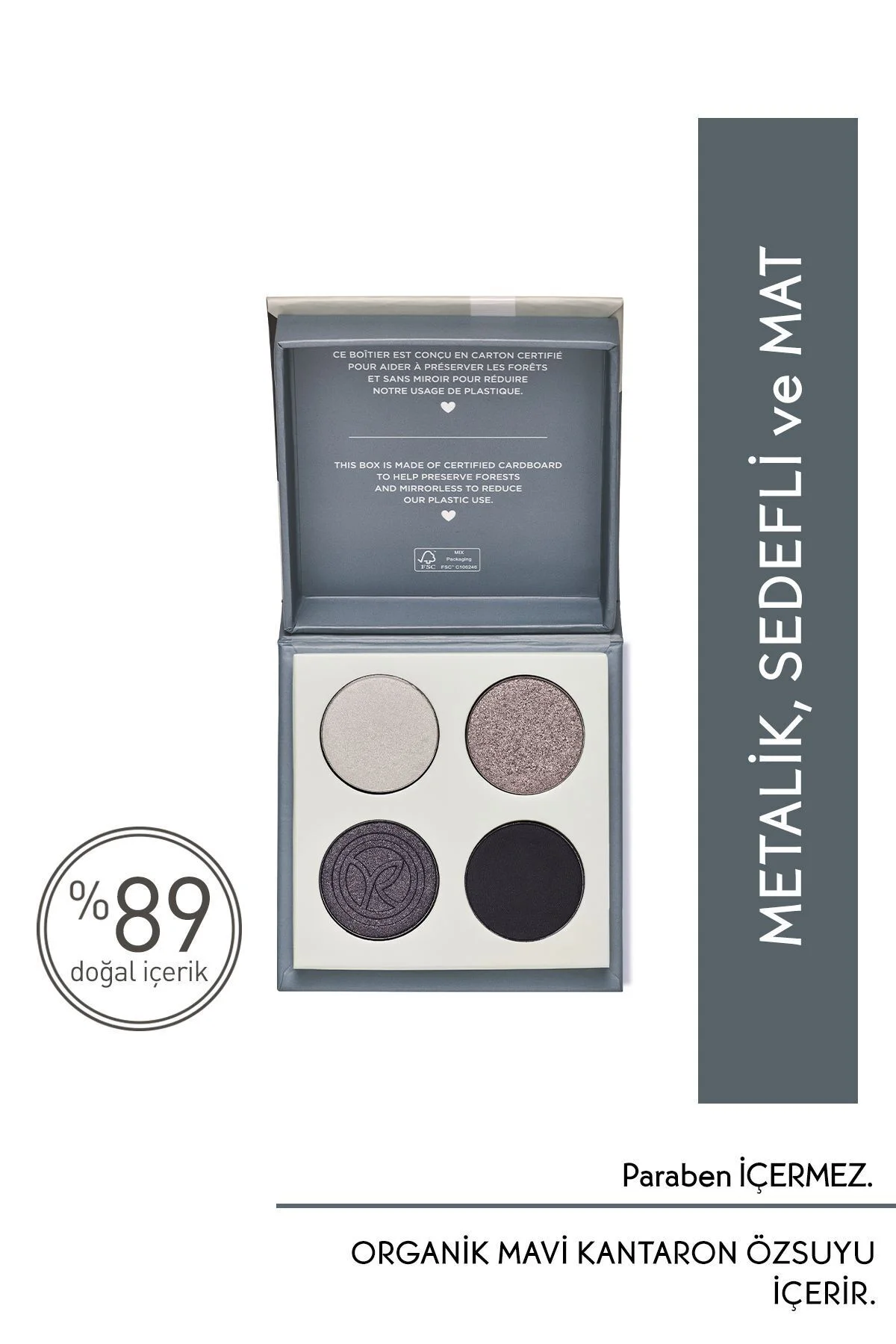 4'lü Far Paleti - Granit Siyah-5.9 G