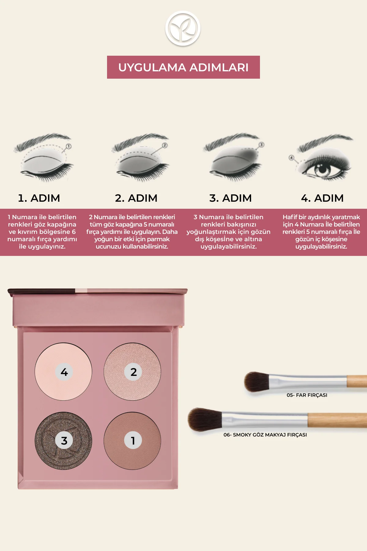 4’lü Far Paleti – Manolya Pudra-34265