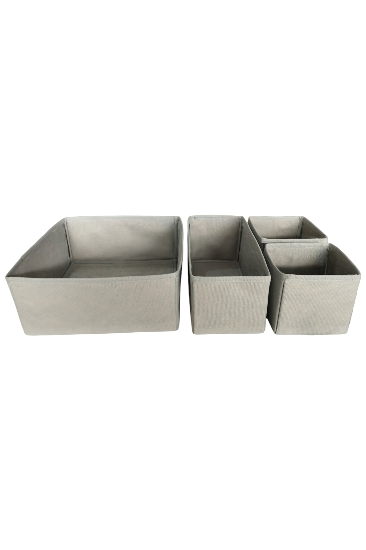 4'lü Gri Çekmece Içi Düzenleyici Organizer Set - Çok Amaçlı Dolap