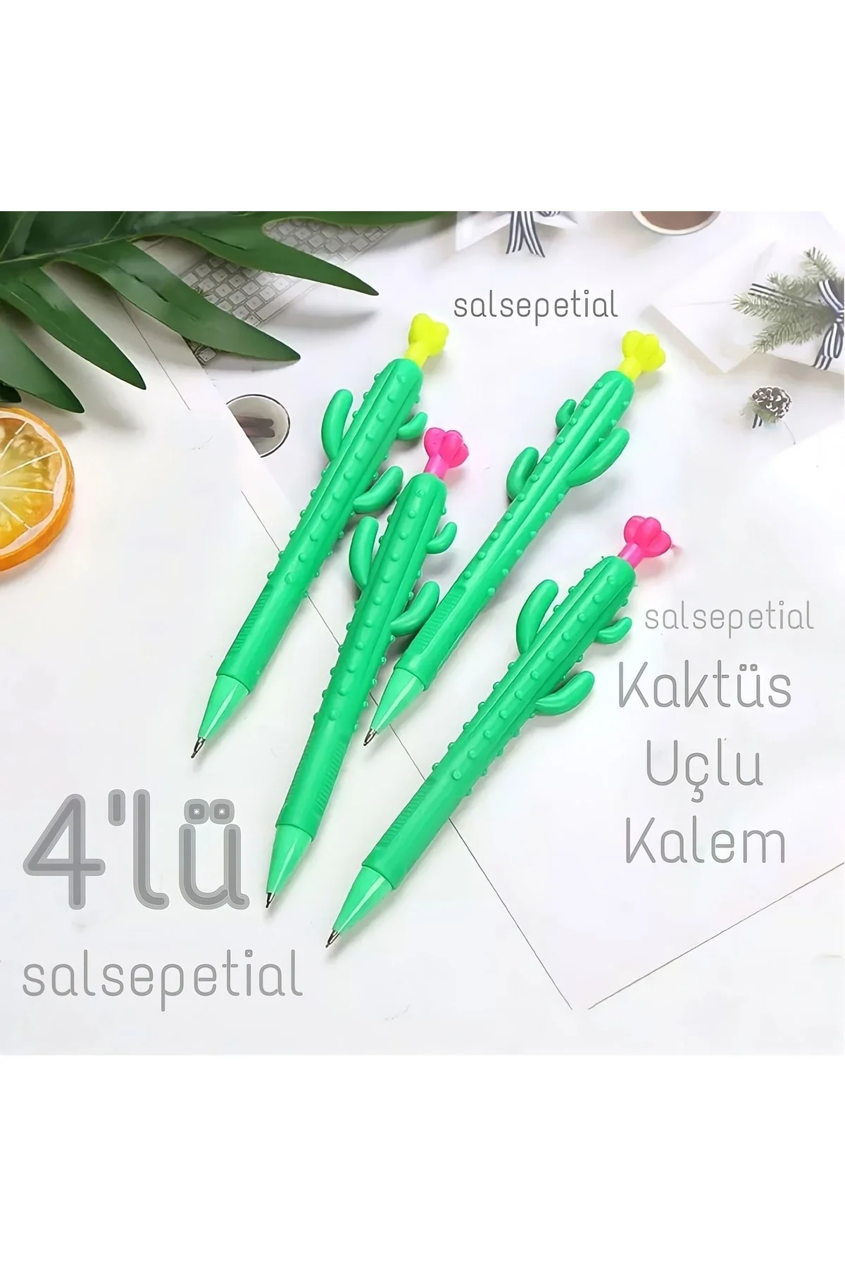 4'lü Kaktüs 0.7 Uçlu Kalem Seti Versatil Kalem