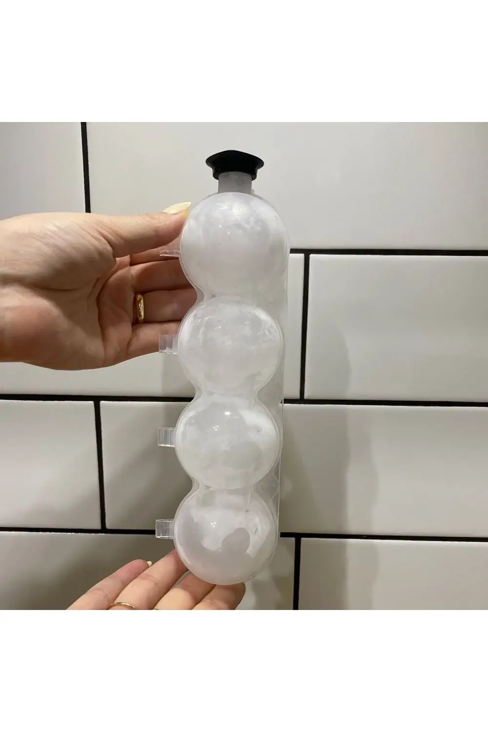 4'lü Küre Buz Topu Kalıbı - Yuvarlak Buz Topu Kalıbı