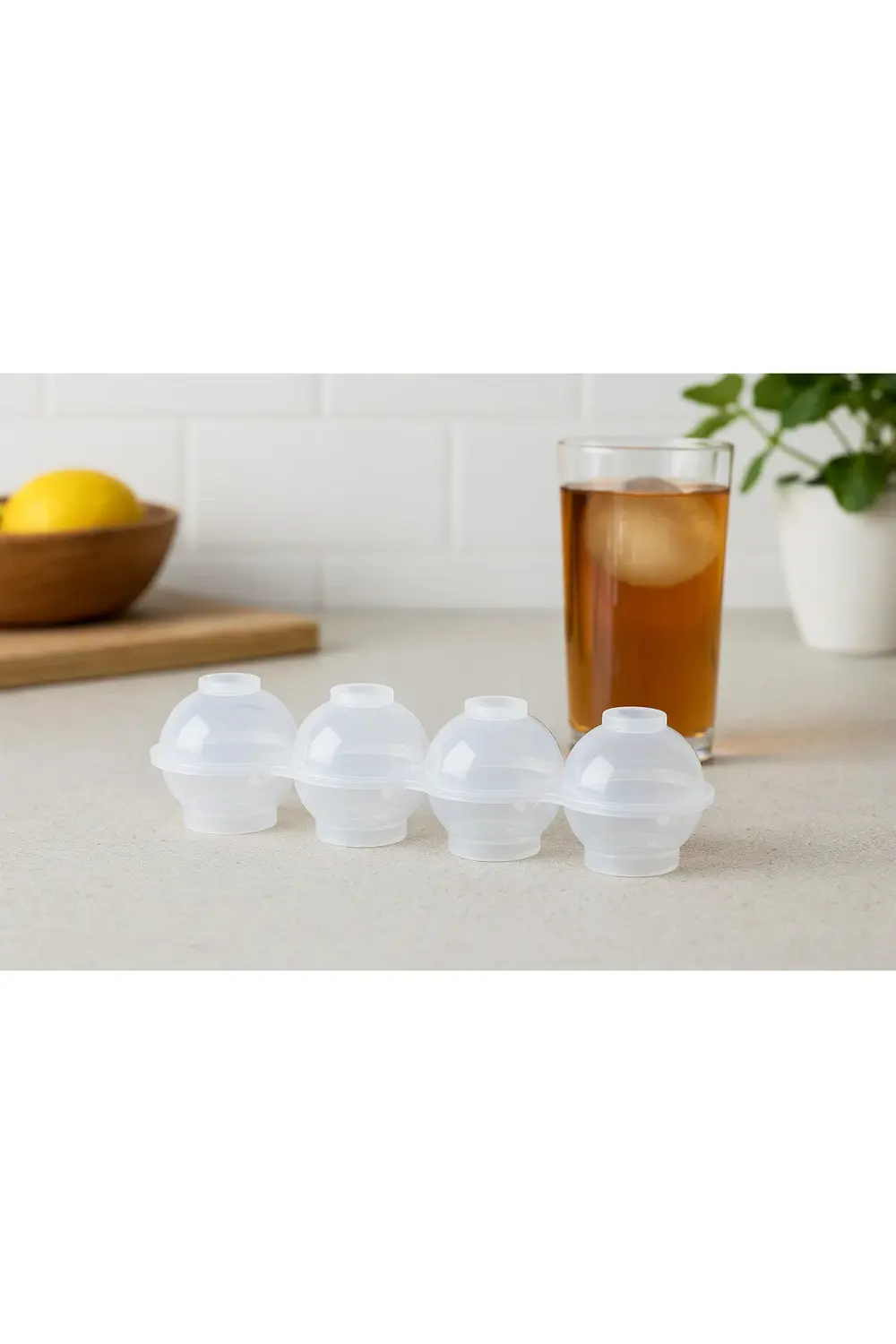 4'lü Küre Buzluk Yuvarlak Buz Kalıbı