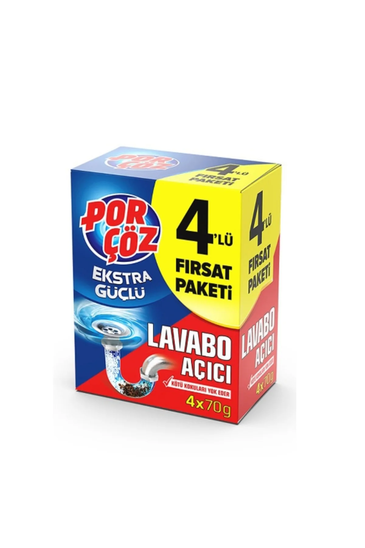 4'lü Porçöz Lavabo Açıcı 4x50 Gr. Granül