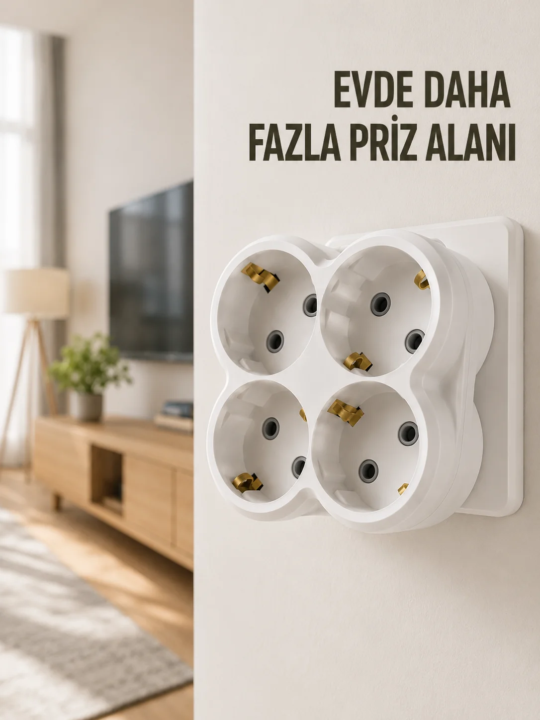 4’lü Priz Çoğaltıcı Kablosuz Duvar Tipi Direkt Prize Takılan Priz Çoklayıcı Fiyatı, Yorumları ve Özellikleri