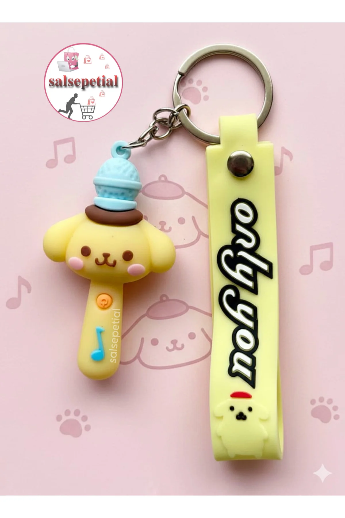 4’lü Silikon Figürlü Anahtarlık Kuromi Hello Kitty My Melody Pomp