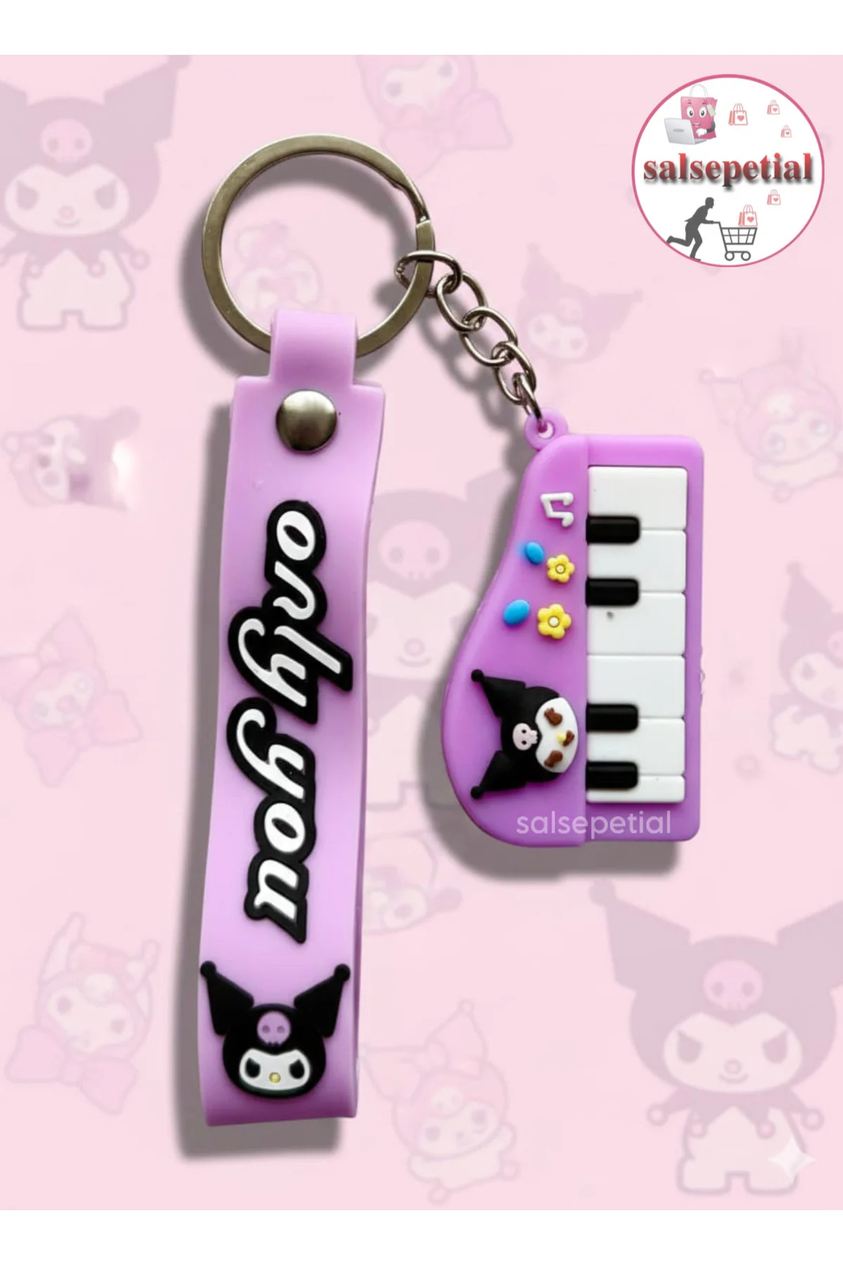 4’lü Silikon Figürlü Anahtarlık Kuromi Hello Kitty My Melody Pomp