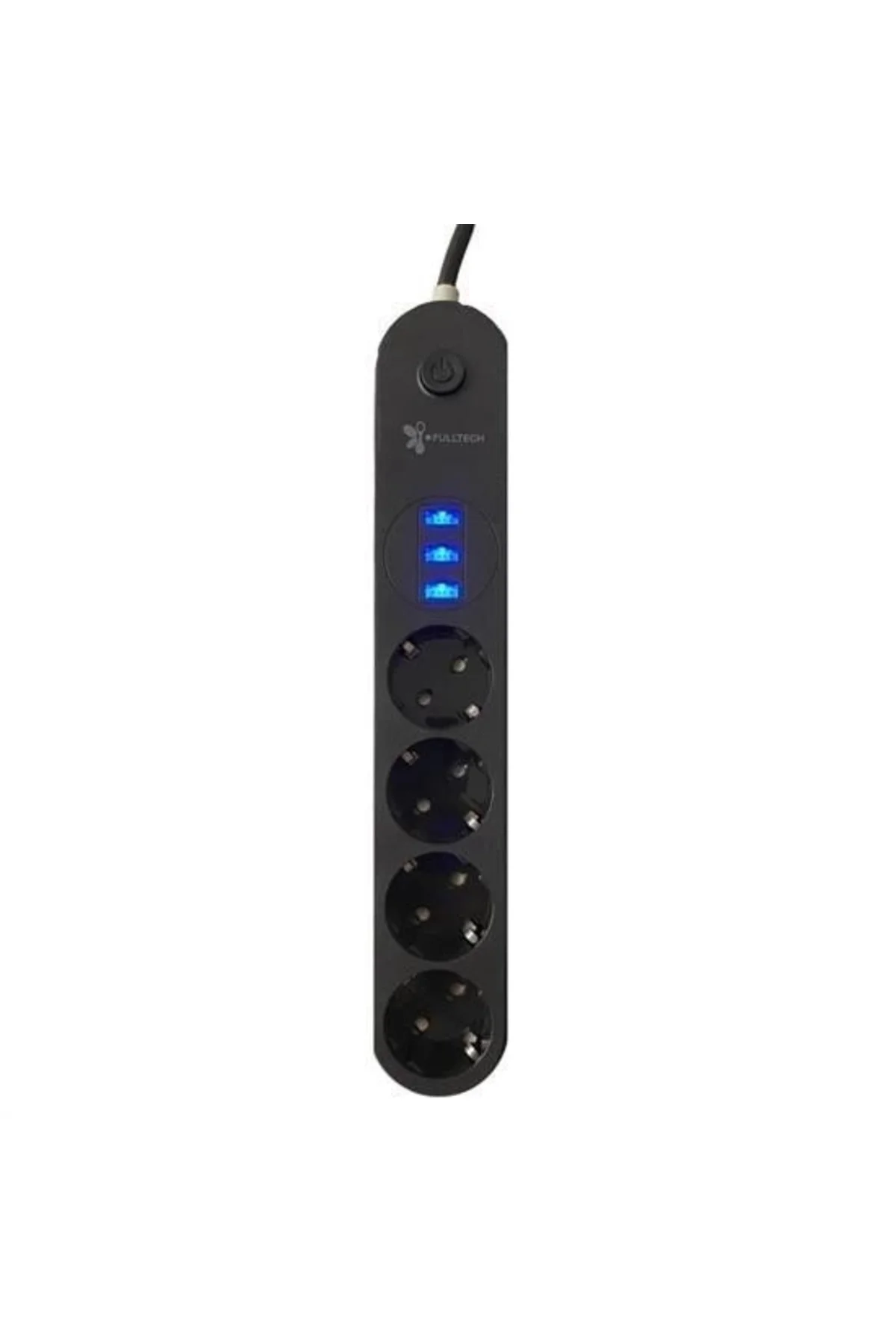 4lü Siyah Anahtarlı 3 Usb Li Akım Korumalı Topraklı Çocuk Korumal