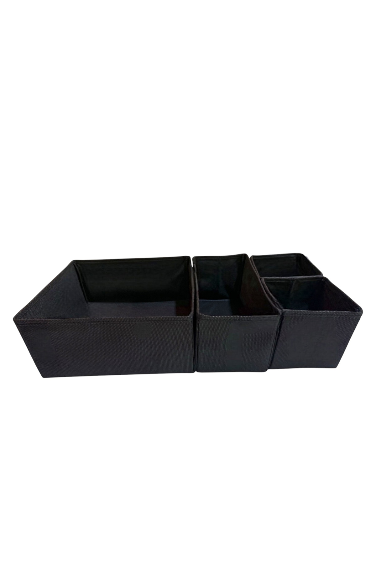 4'lü Siyah Çekmece Içi Düzenleyici Organizer Set - Çok Amaçlı Dol