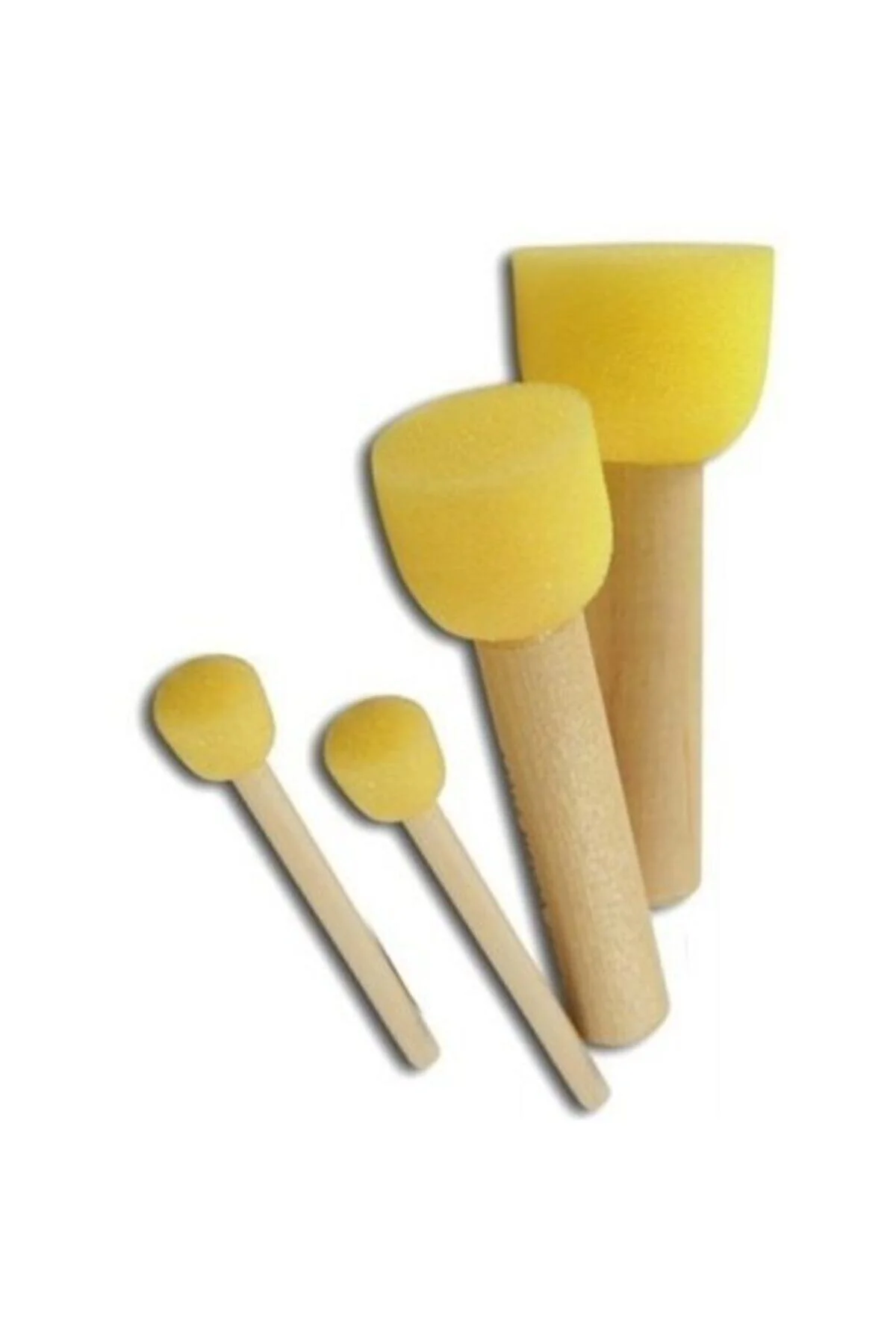 4'lü Sünger Ponpon Fırça Set