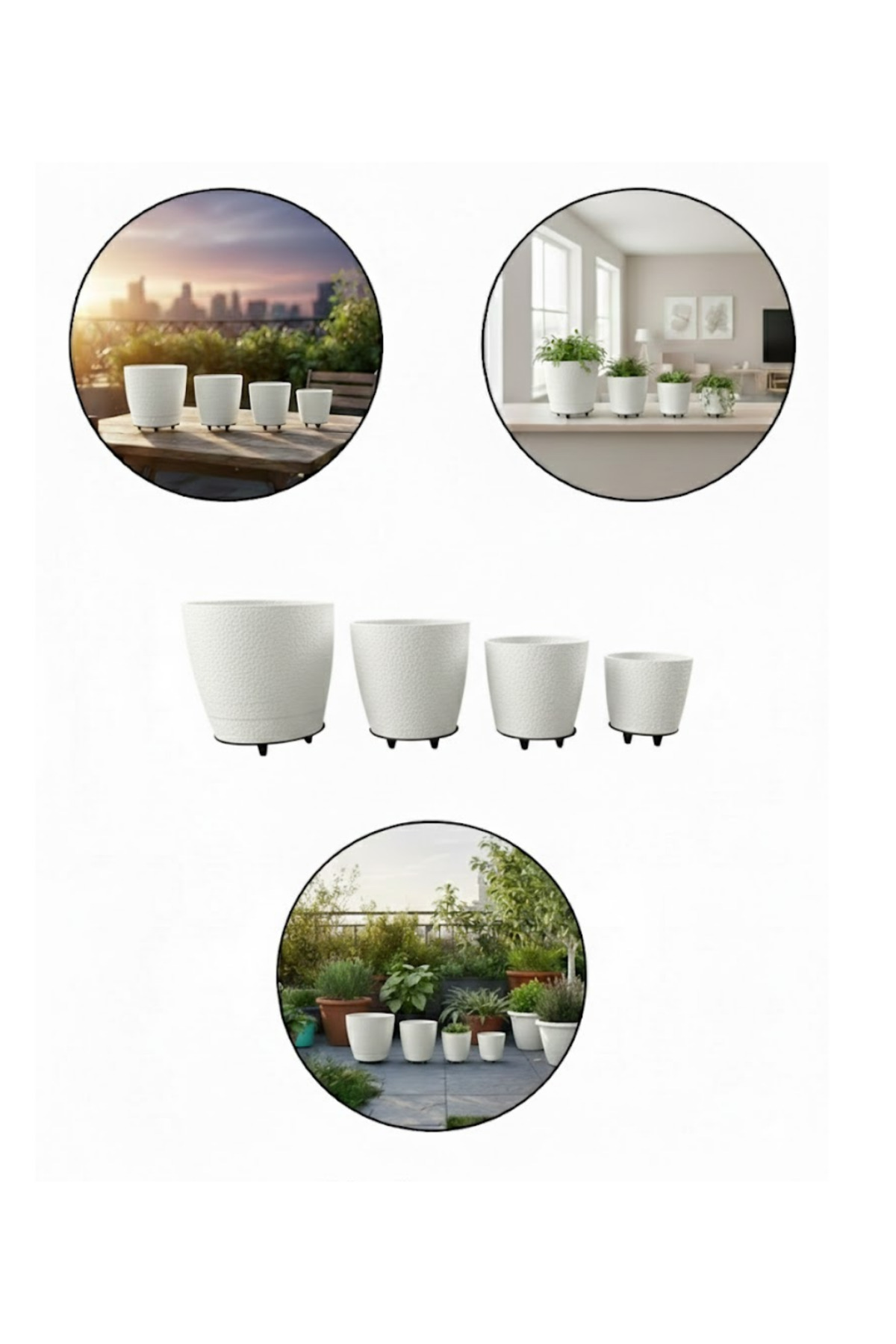 4LÜ VAZO BEYAZ - Lisinya