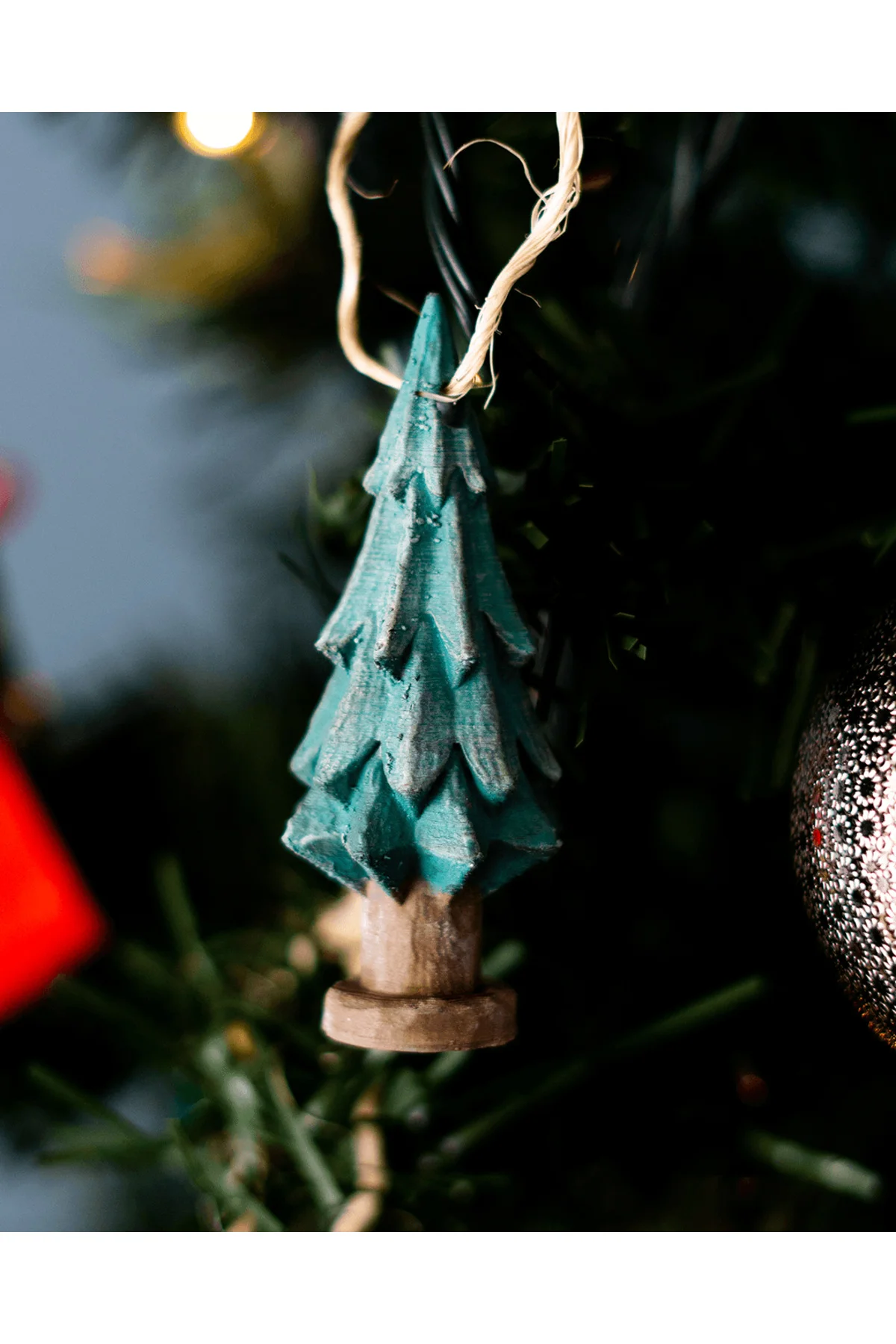 4lü Yılbaşı Ağacı Süsü Yılbaşı 4lü Ağaç Süsü Noel Baba Kardan Adam Sincap Çam Ağacı