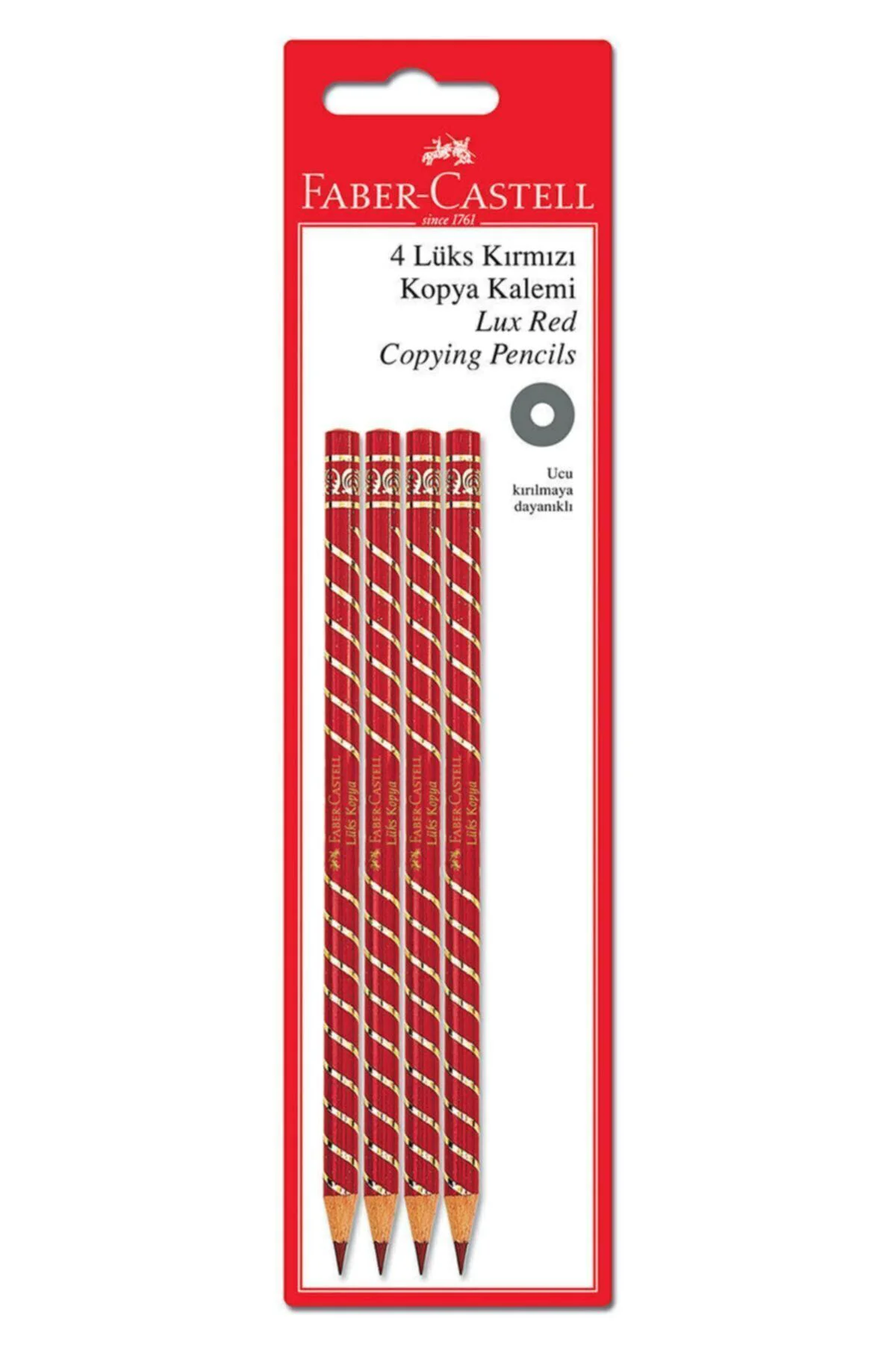 4'lüks Kırmızı Kopya Kalemi