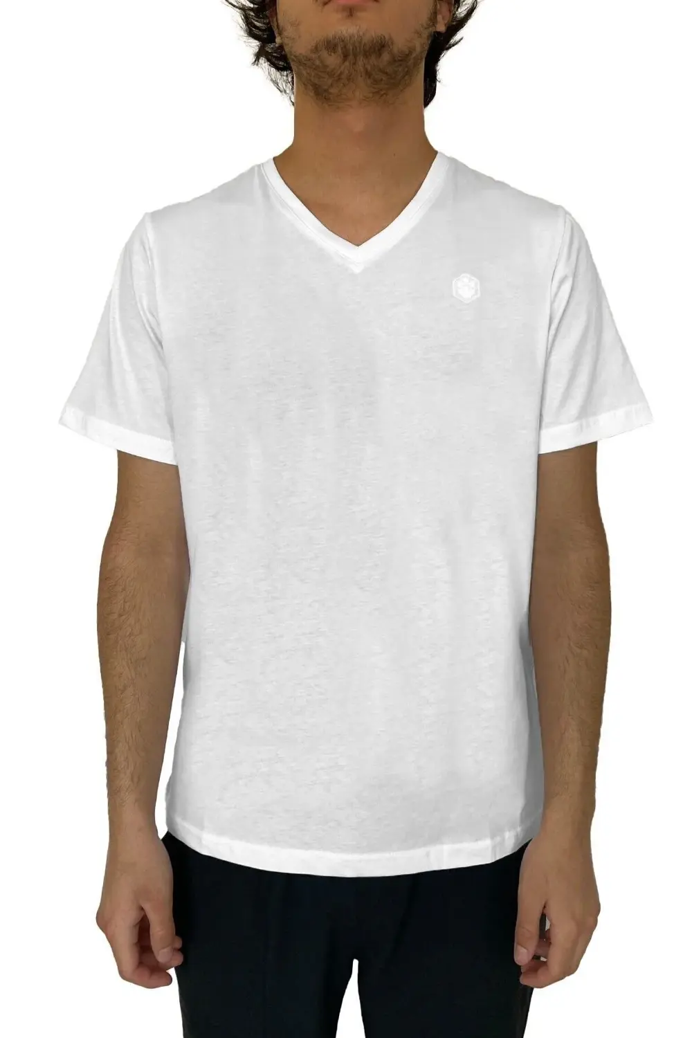 4m,m-ct106 Bsc V Nk T-sh 4fx,beyaz, Xl