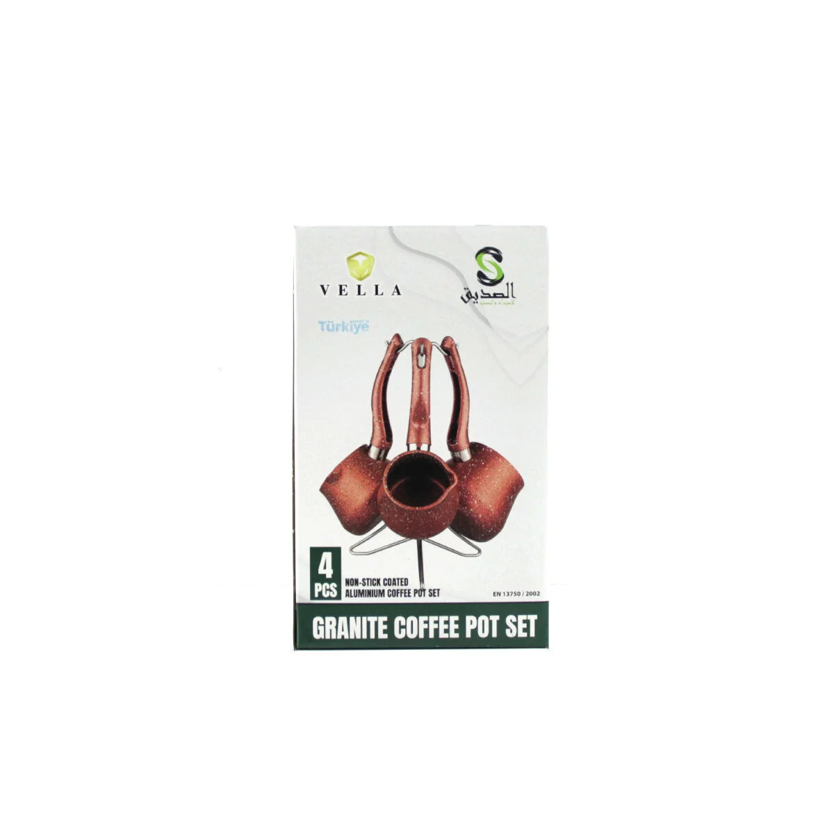 4PCS 230-280-380ML Granit - Çelik Cezve Renkli Metal Standlı Fiyatı, Yorumları ve Özellikleri