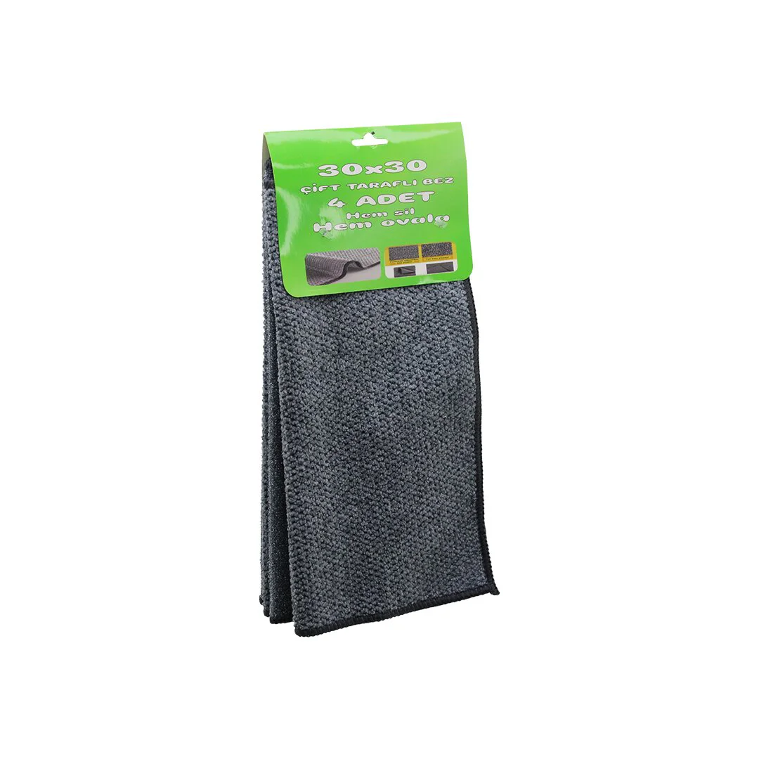 4PCS 30X30CM Çift Taraflı=mikrofiber - Tel Bez Zor Kir Bezi Hem Sil - Hem Ovala 4PCS 30X30CM Çift Taraflı=mikrofiber - Tel Bez Zor Kir Bezi Hem Sil - Hem Ovala