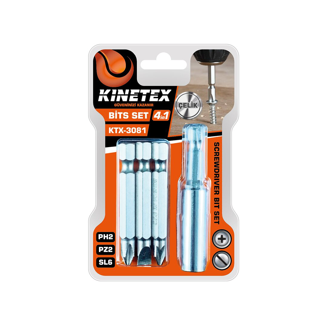 4PCS - PH2-PZ2-SL6  BİTS UÇ SET (4741)