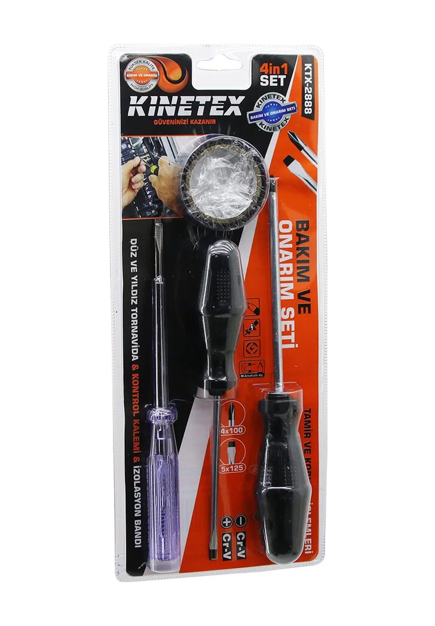 4pcs Tornavida - Çok Amaçlı Set Düz-yıldız Tornavida - Kontrol Ka