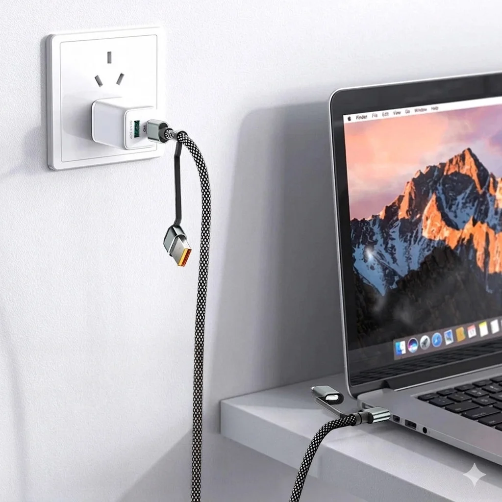 4’ü 1 Arada 100w Akıllı Tasarım Yüksek Dayanıklılık Çoklu Uyumlu Örgülü Hızlı Şarj Kablosu 4’ü 1 Arada 100w Akıllı Tasarım Yüksek Dayanıklılık Çoklu Uyumlu Örgülü Hızlı Şarj Kablosu