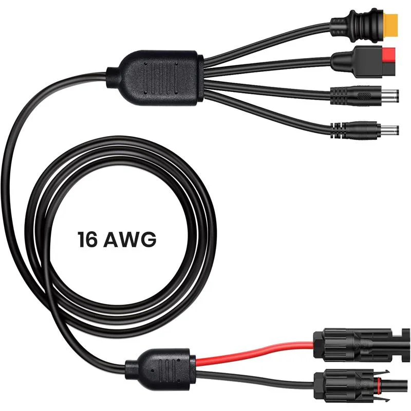 4'ü 1 Arada Güneş Enerjisi Adaptör Kablosu - DC7909, DC5521, Anderson, XT60 Uyumlu Fiyatı, Yorumları ve Özellikleri