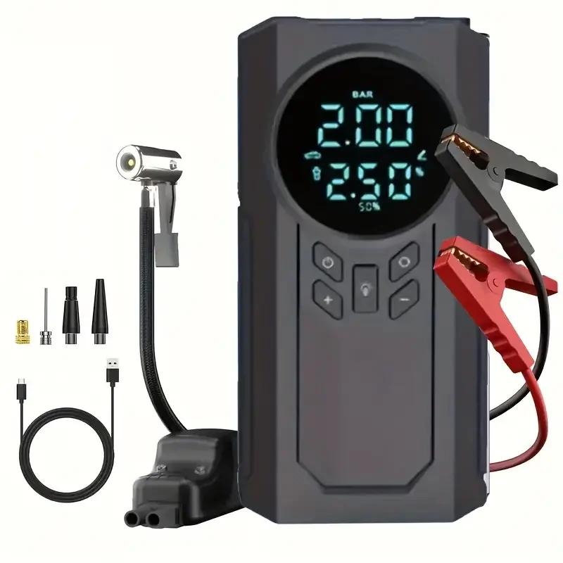 4’ü 1 Arada Lastik Şişirici – Akü Takviyesi – Powerbank – Led Işı