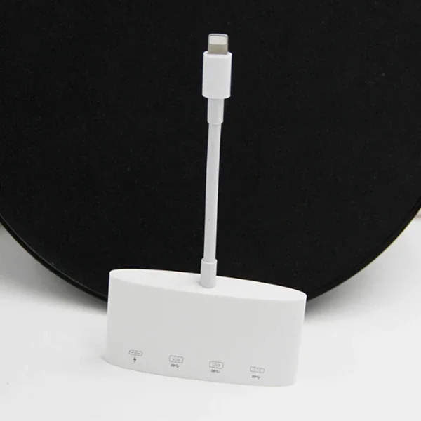 4'ü 1 Arada Lightning USB Kamera Adaptörü iPhone - 3 Port + SD Kart Okuyucu