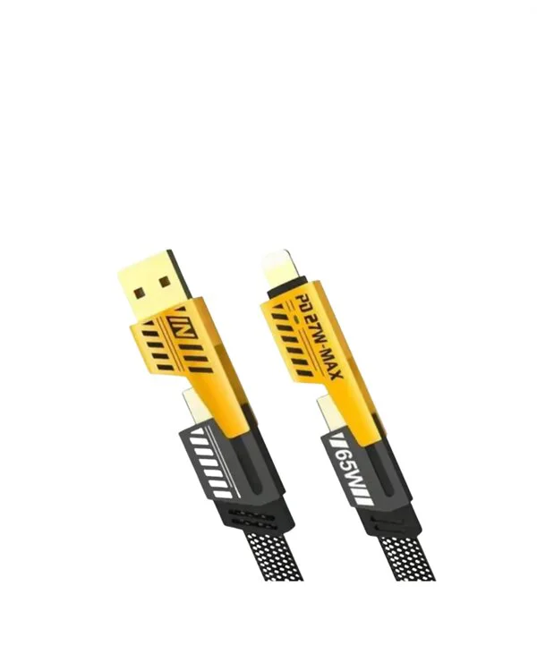 4'ü 1 Arada Metal Hızlı Veri Kablosu – 65W Güç 27W iPhone Desteği 480Mbps Aktarım