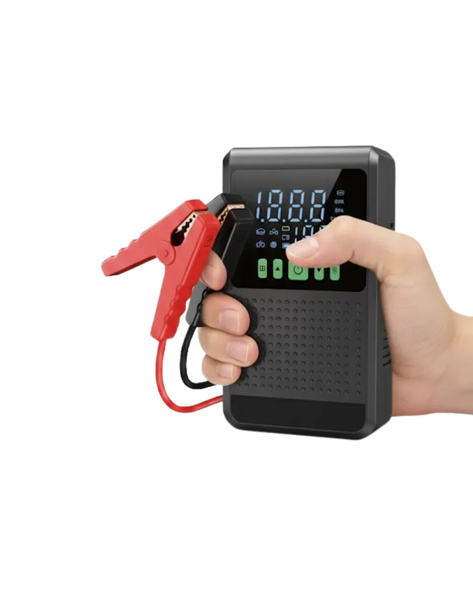 4’ü 1 Arada Otomobil Yardımcısı: Jump Starter, Hava Kompresörü, Powerbank ve LED Fener