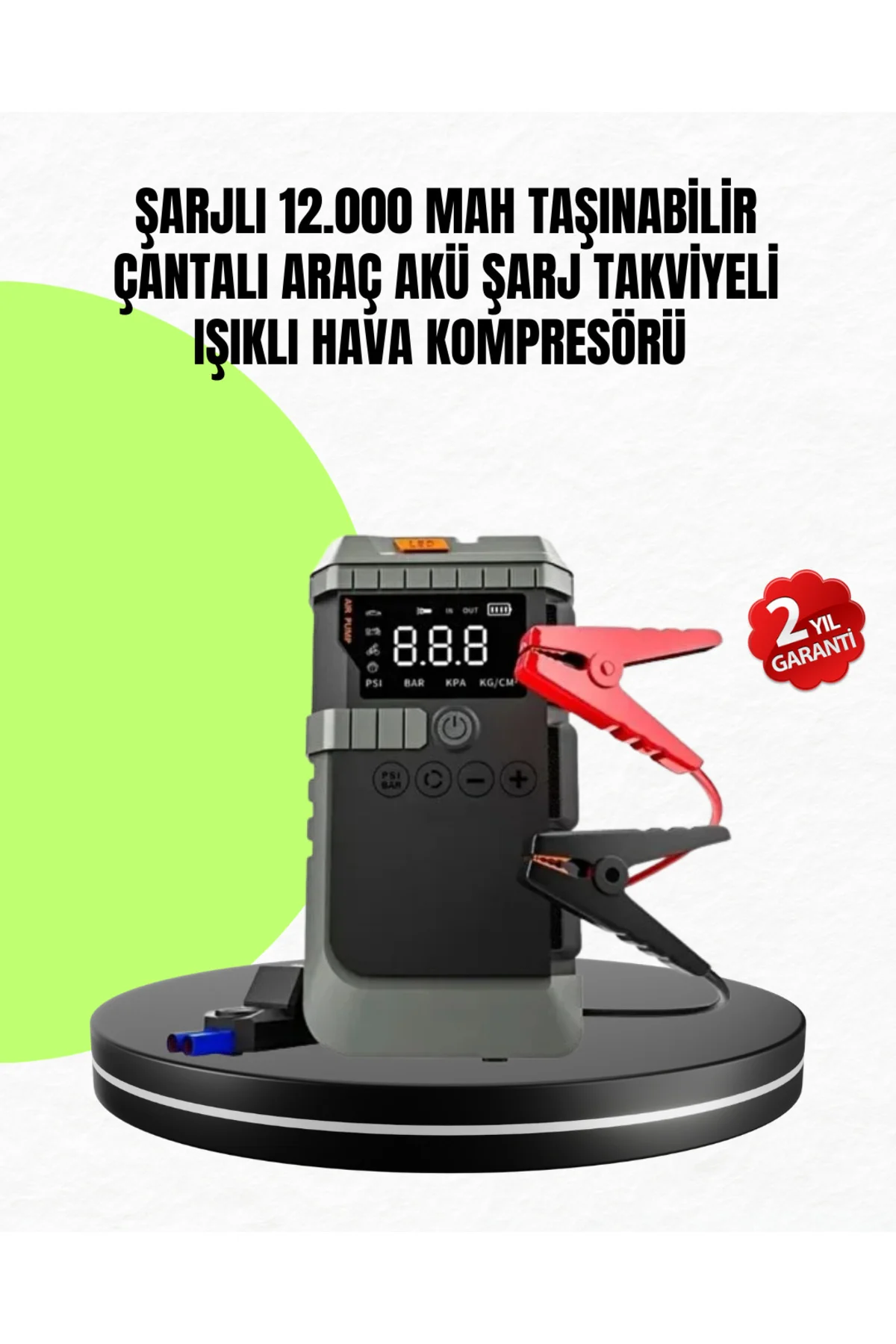 4’Ü 1 Arada Özellikli Araç Akü Şarj Takviye Cihazı