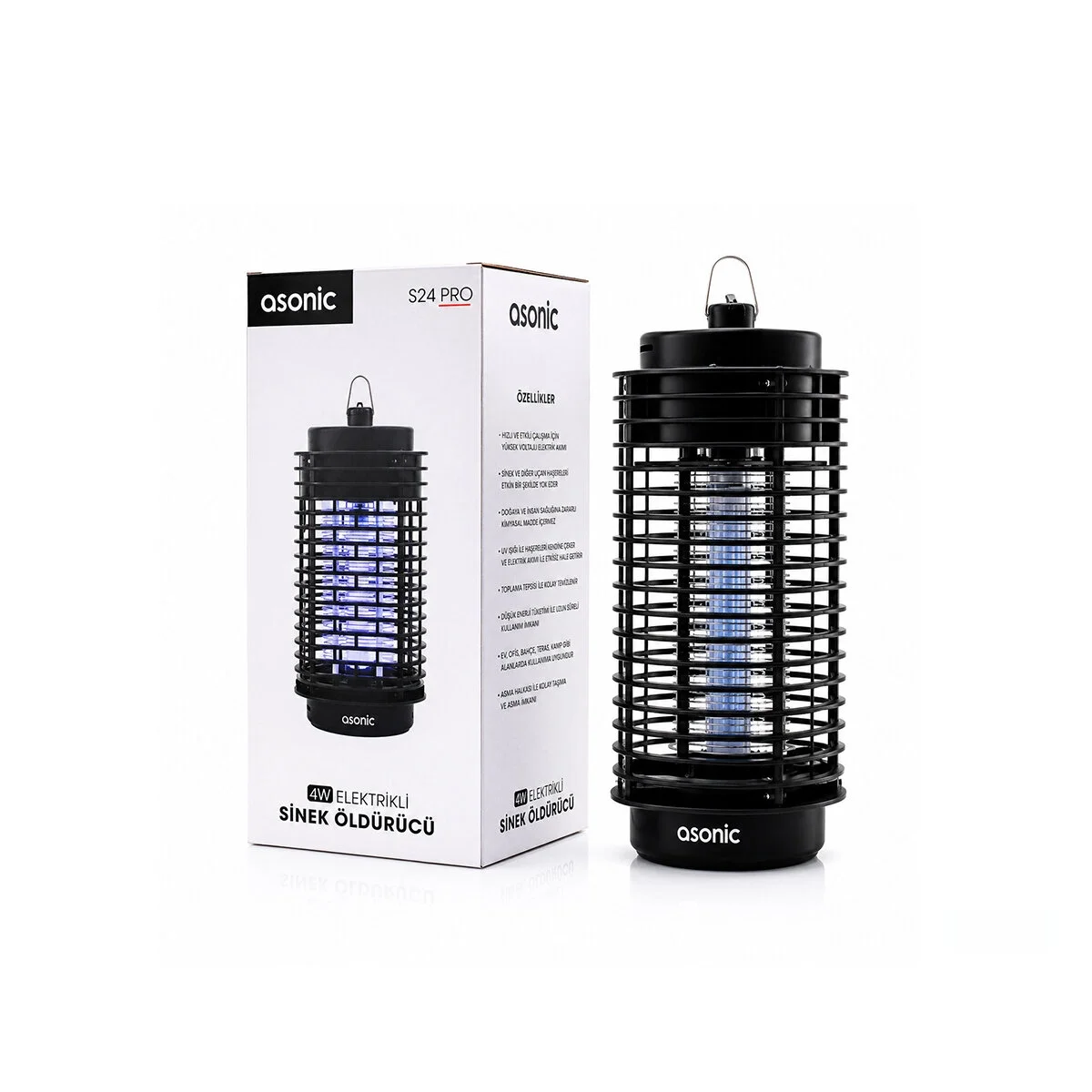 4w - Siyah Kokusuz Taşınabilir Led Mavi Işıklı Sinek Öldürücü S24 Pro Bx40 Fiyatı, Yorumları ve Özellikleri