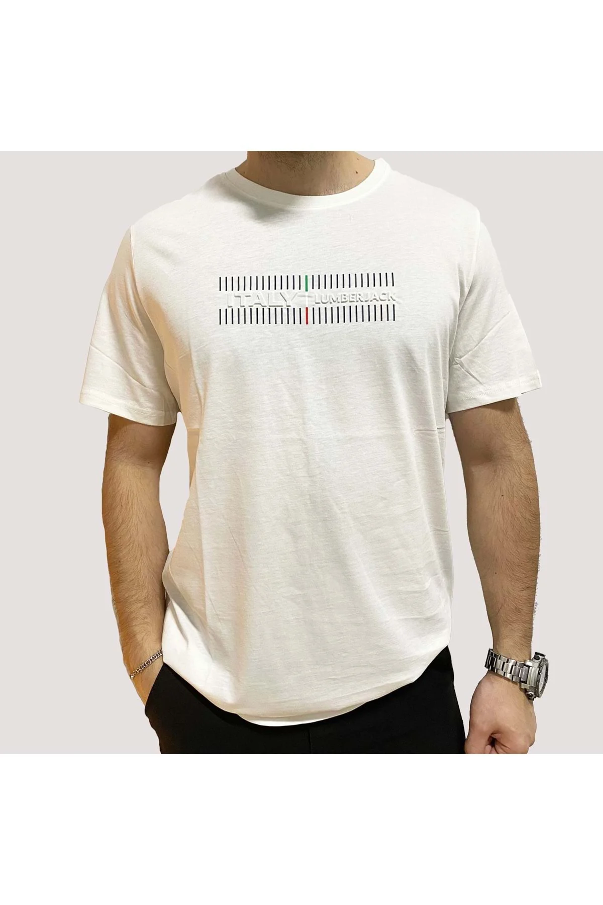 4w Zey Erkek T-shirt - Beyaz - M