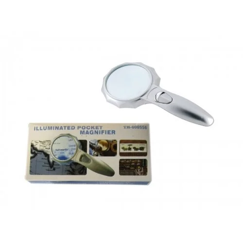 4x 6 Led Işık Aydınlatma 75mm Optik Lens El Büyüteç 4x 6 Led Işık Aydınlatma 75mm Optik Lens El Büyüteç