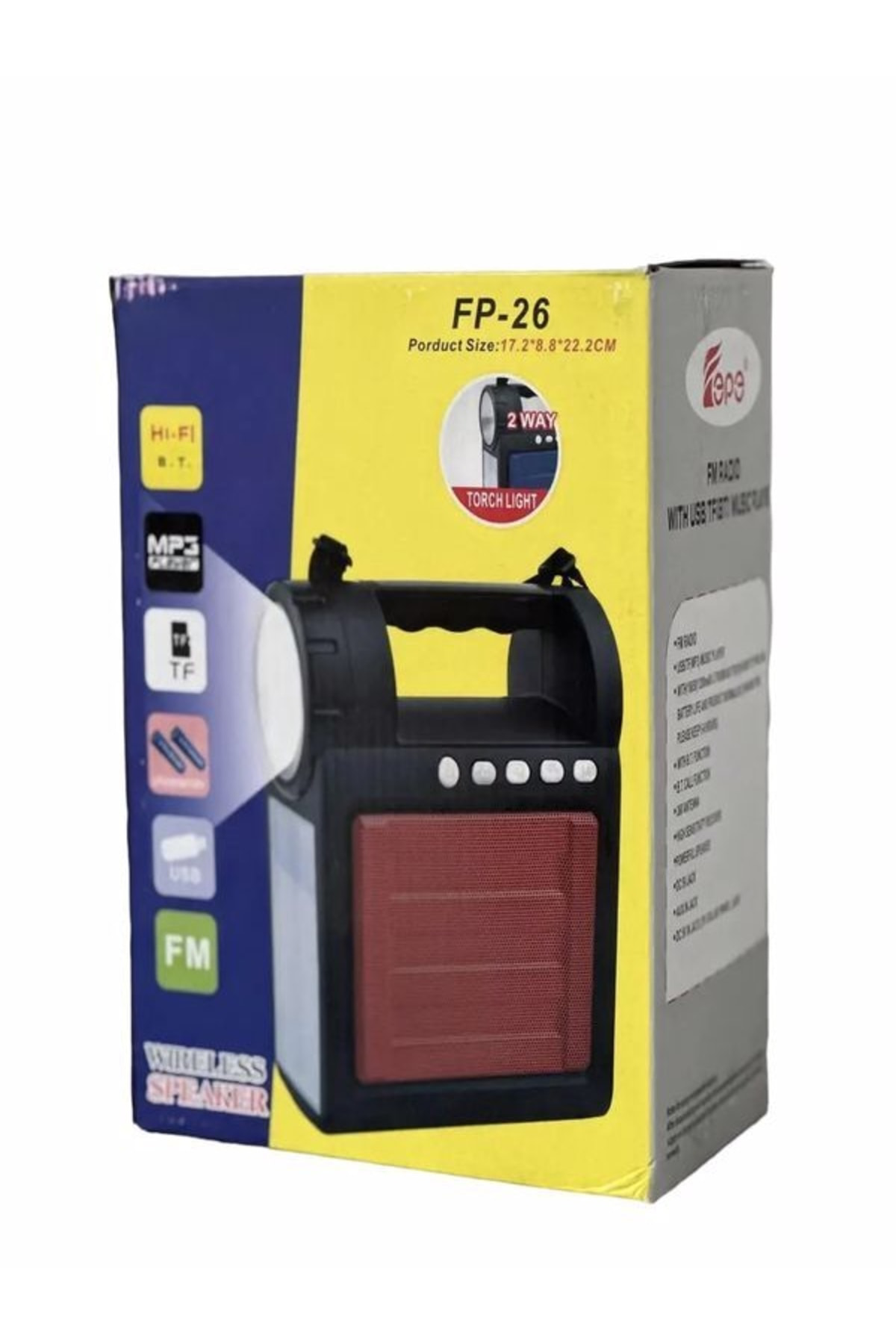 5-10 Saat Telefon Standlı Fm Radyolu Bluetoothlu Şarjlı El Feneri