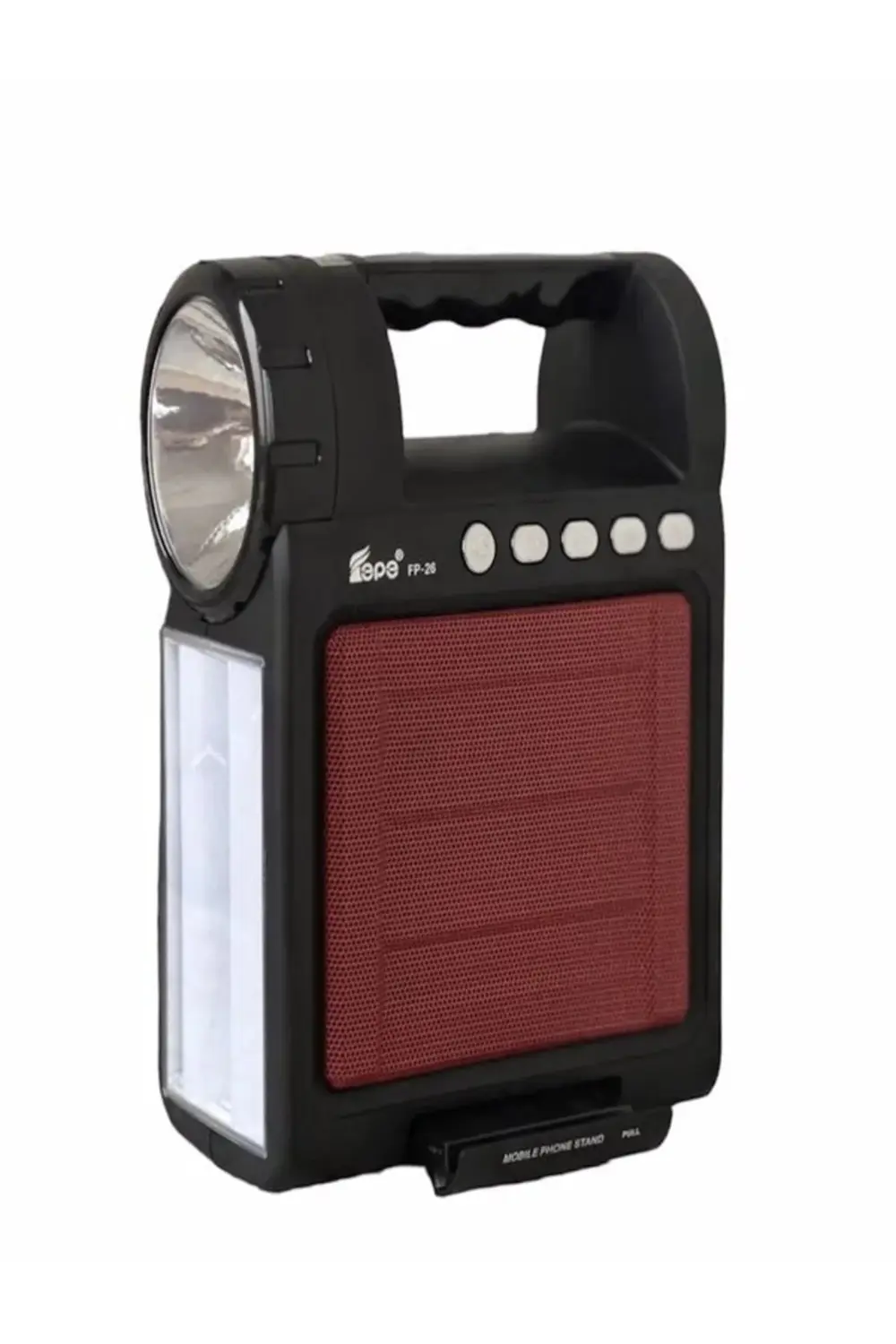 5-10 Saat Telefon Standlı Fm Radyolu Bluetoothlu Şarjlı El Feneri