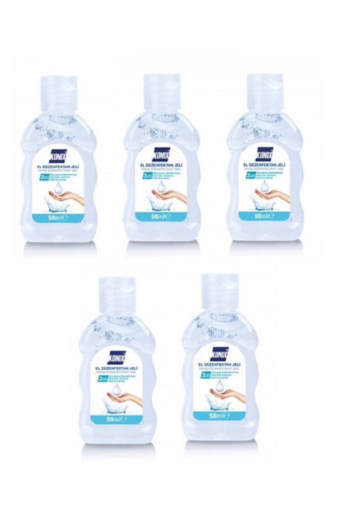 Konix 5 Adet 50 Ml El Dezenfektani Jeli Çanta Tipi