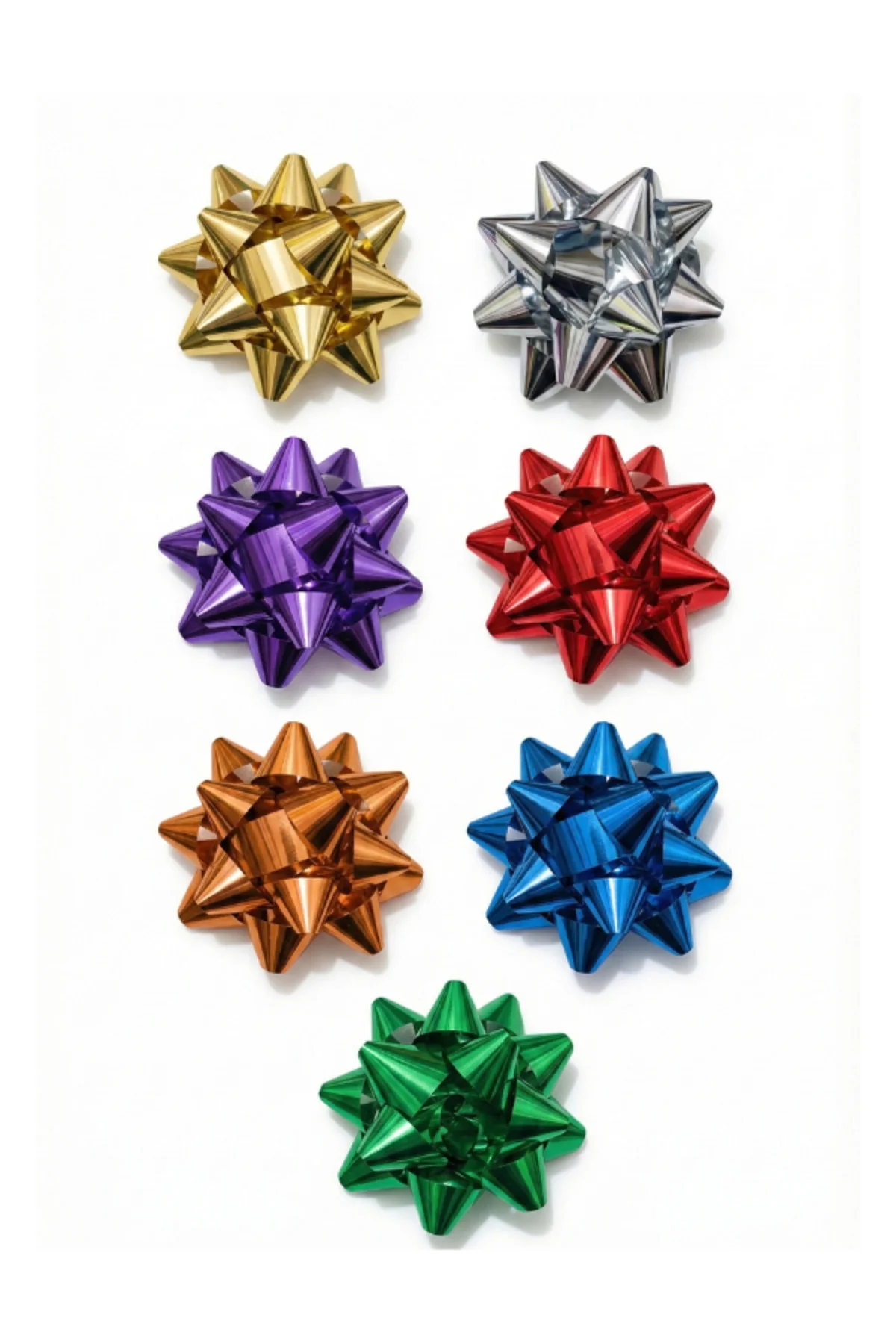 5 Adet 7 Cm Kendinden Yapışkanlı Hazır Fiyonk - Karışık Renkli Pa