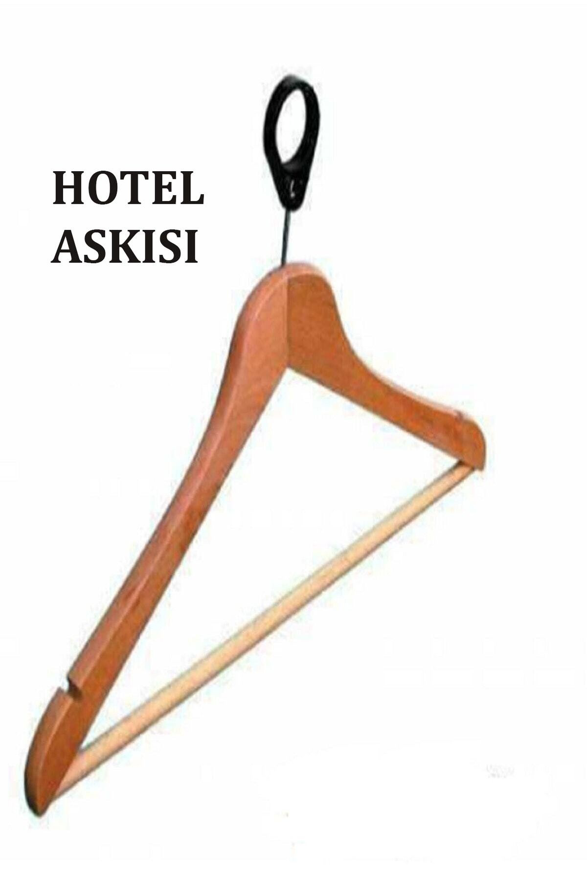 Poshinposh 5 Adet Ahşap Askı Otel Tipi. Otel Askısı. Elbise Askısı. Askı