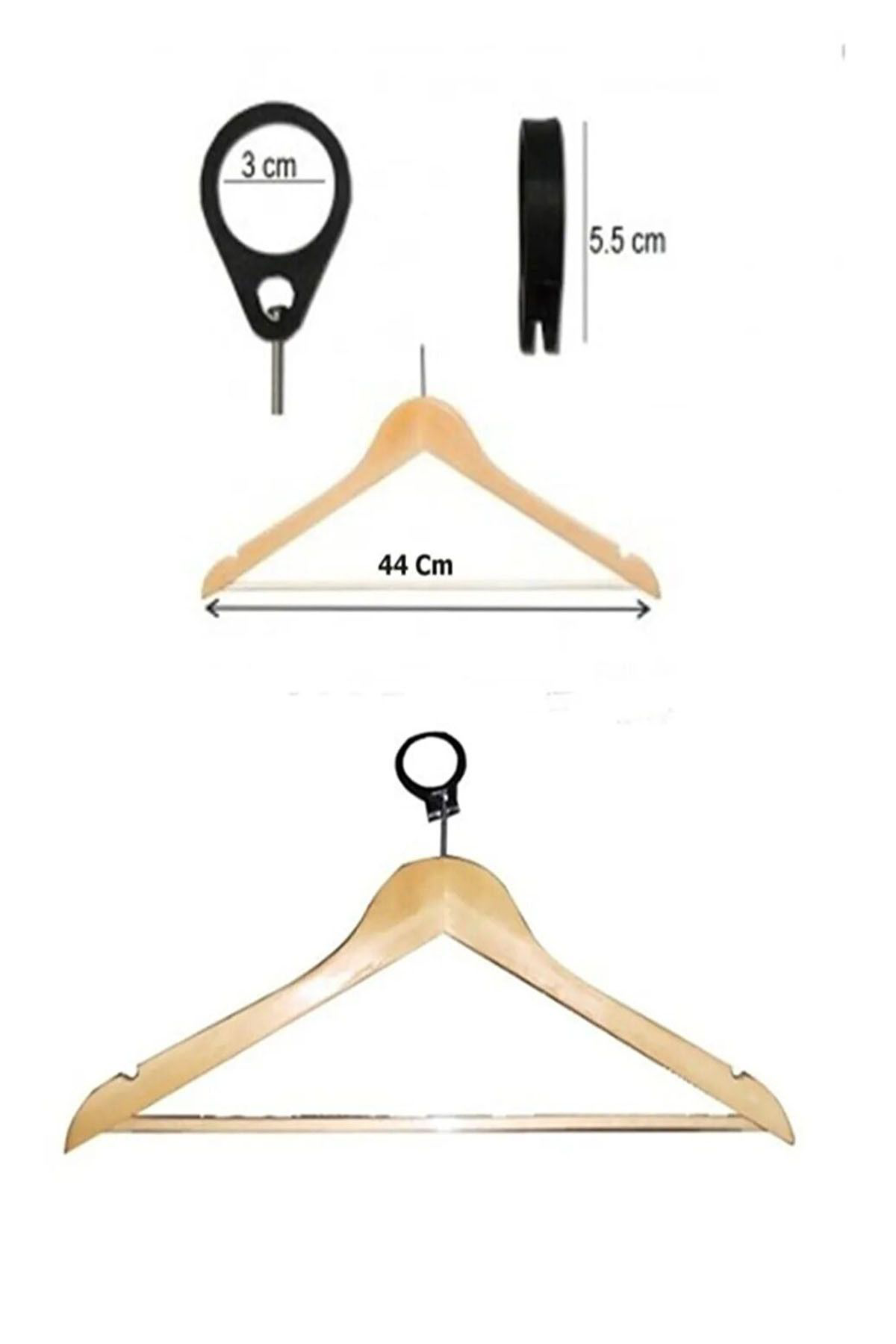 Poshinposh 5 Adet Ahşap Askı Otel Tipi. Otel Askısı. Elbise Askısı. Askı