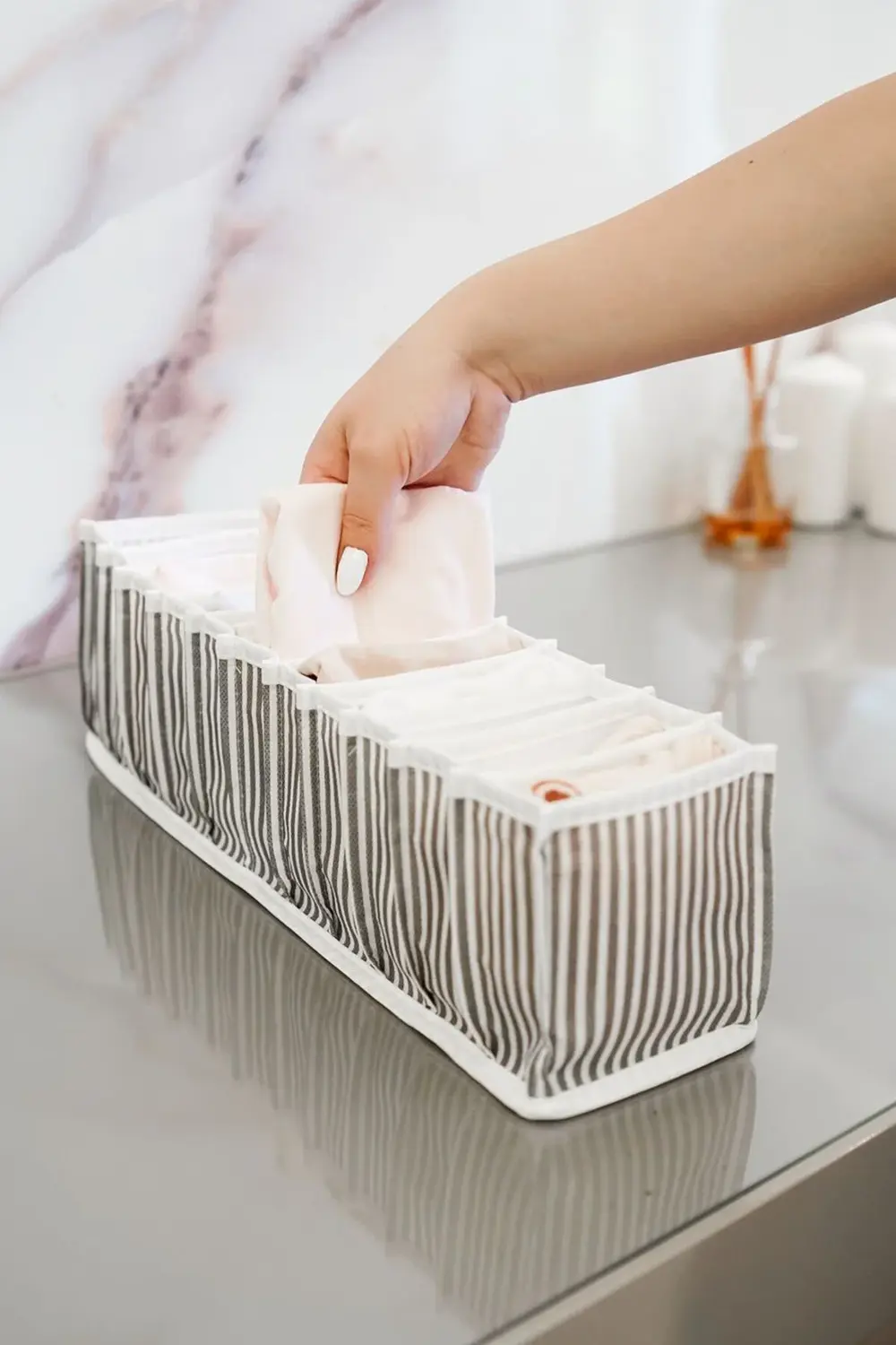 5 Adet Akordiyon Çekmece İçi Düzenleyici Organizer Small