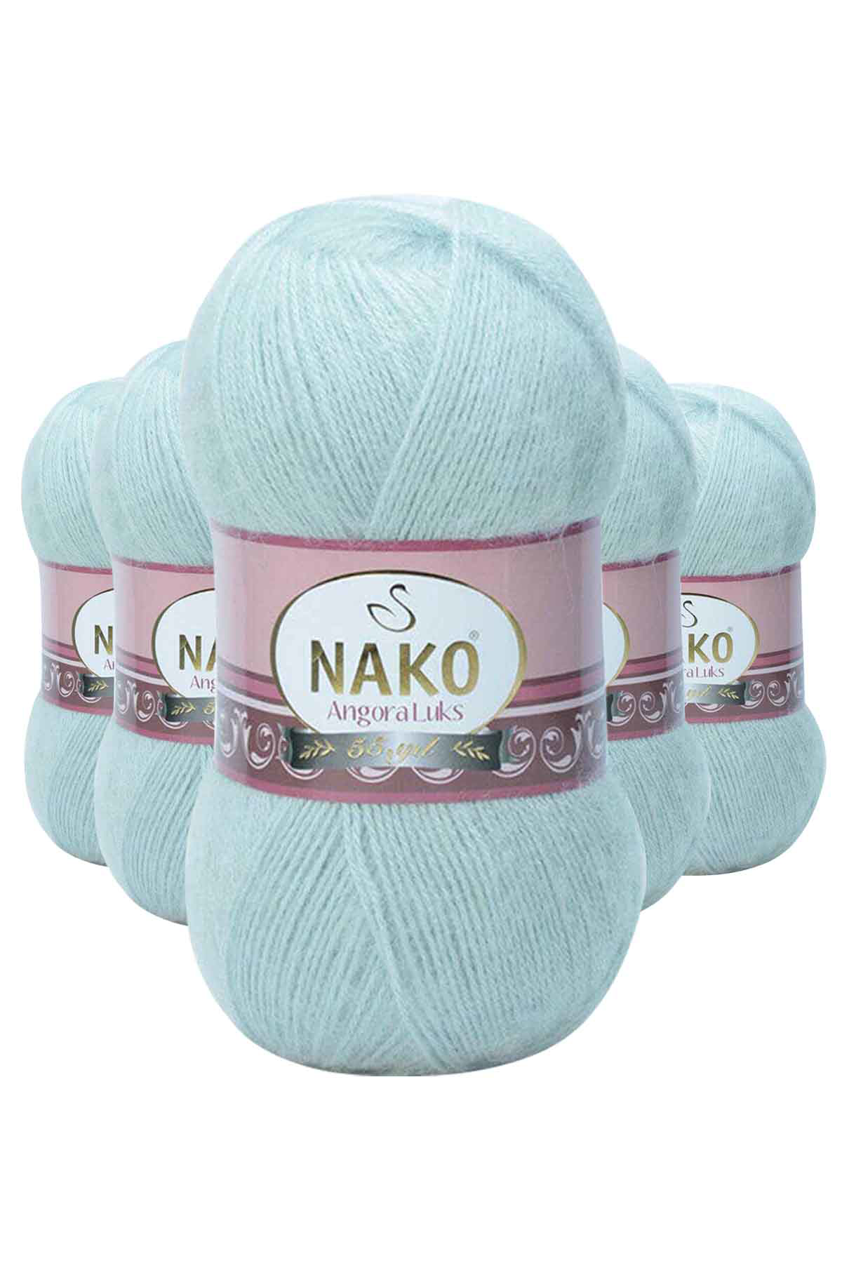 5 Adet Angora LüEl Örgü İpi Saraylı Mint 10471