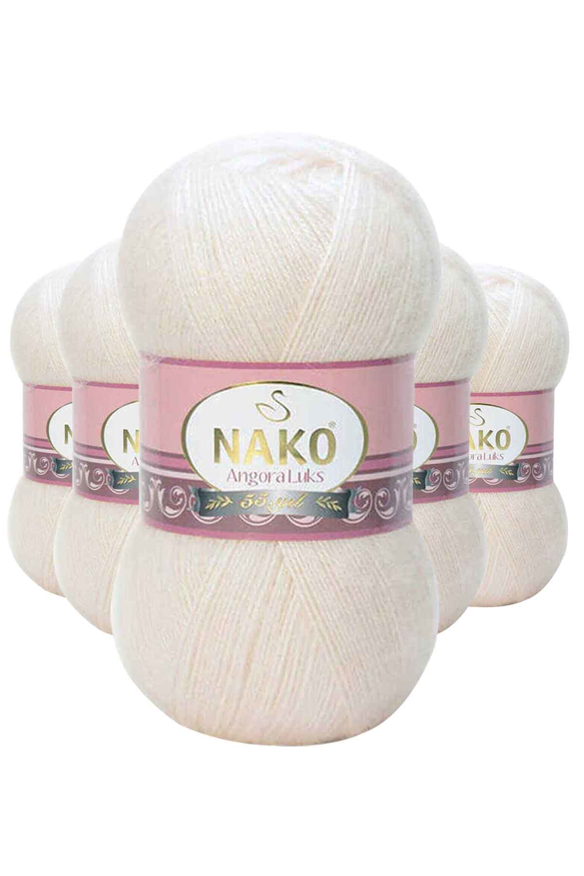 5 Adet Angora LüEl Örgü İpi Kemik 11499