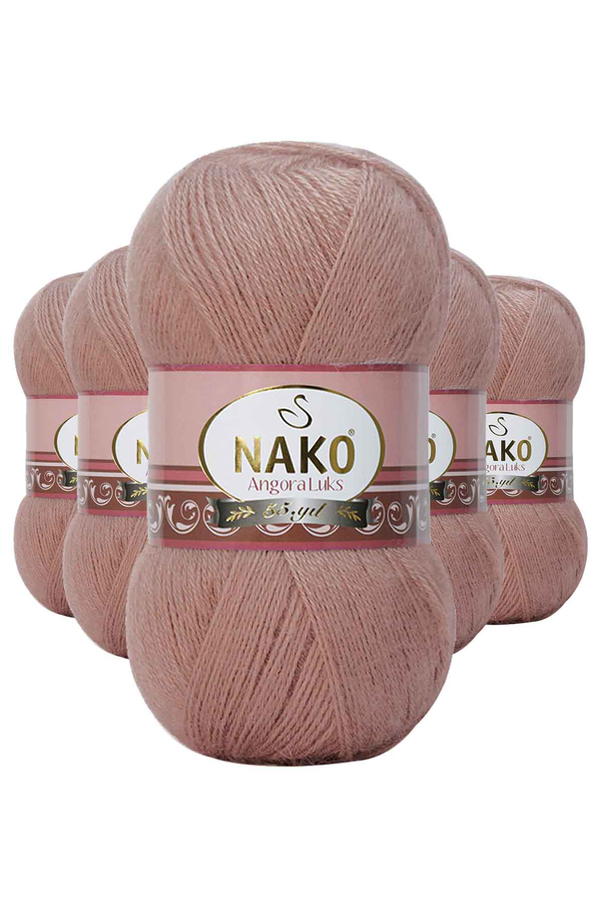 5 Adet Angora LüEl Örgü İpi Bronz 11054