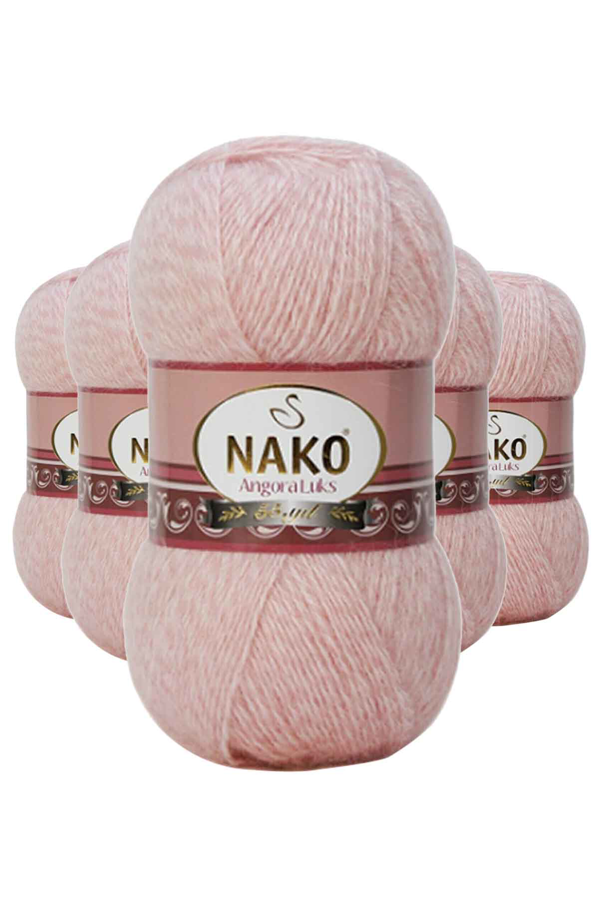 5 Adet Angora LüEl Örgü İpi Powder 21356