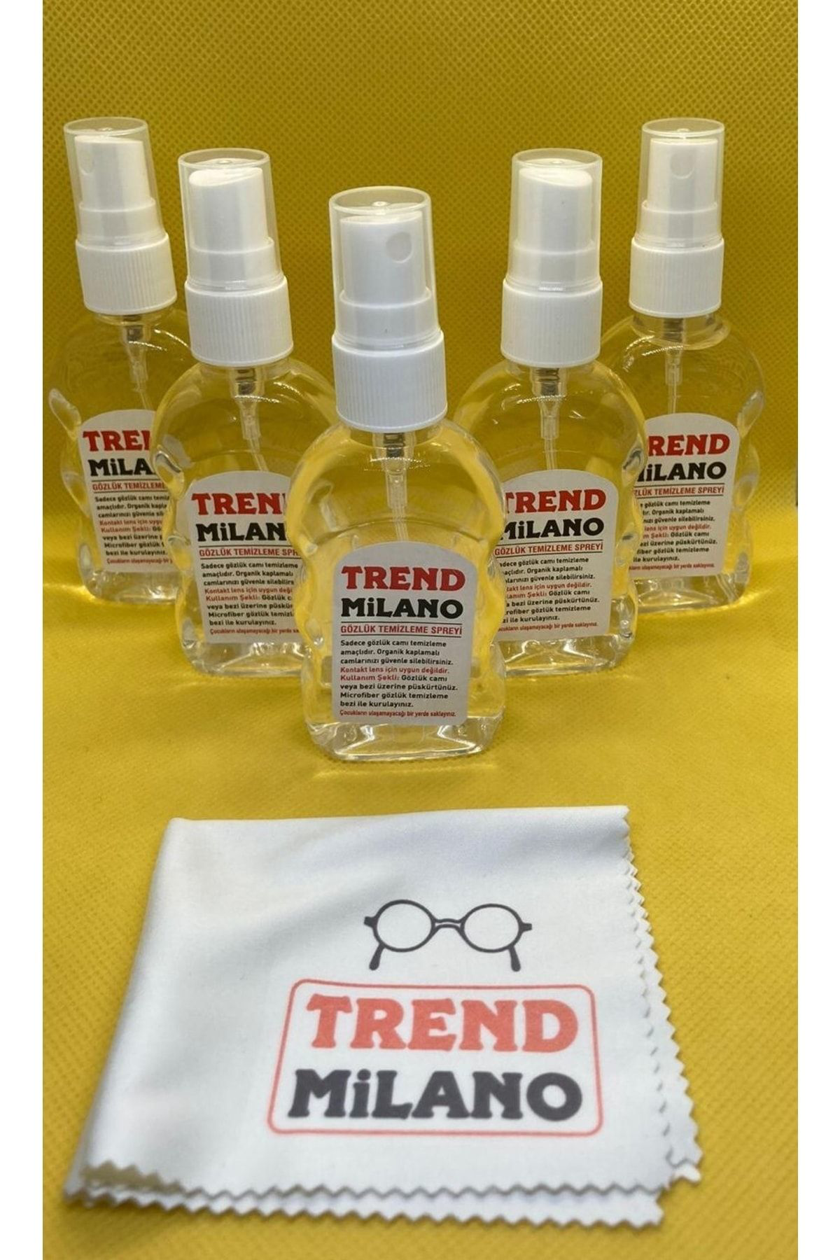 Trendmilano 5 Adet Antistatik Sprey Ve Mikrofiber Gözlük Temizleme Bezi