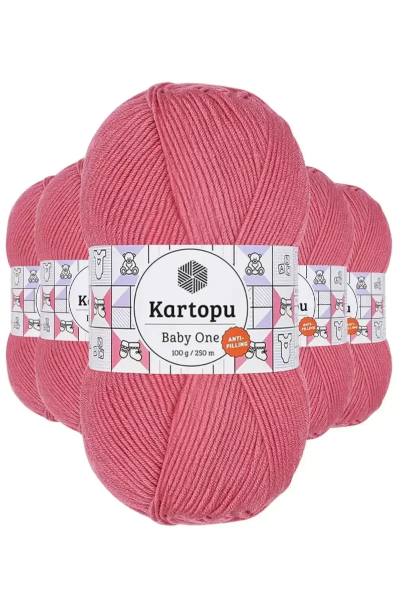 5 Adet Baby One Tüylenmeyen El Örgü İpi Yünü Şeker Pembe K244 5 Adet Baby One Tüylenmeyen El Örgü İpi Yünü Şeker Pembe K244