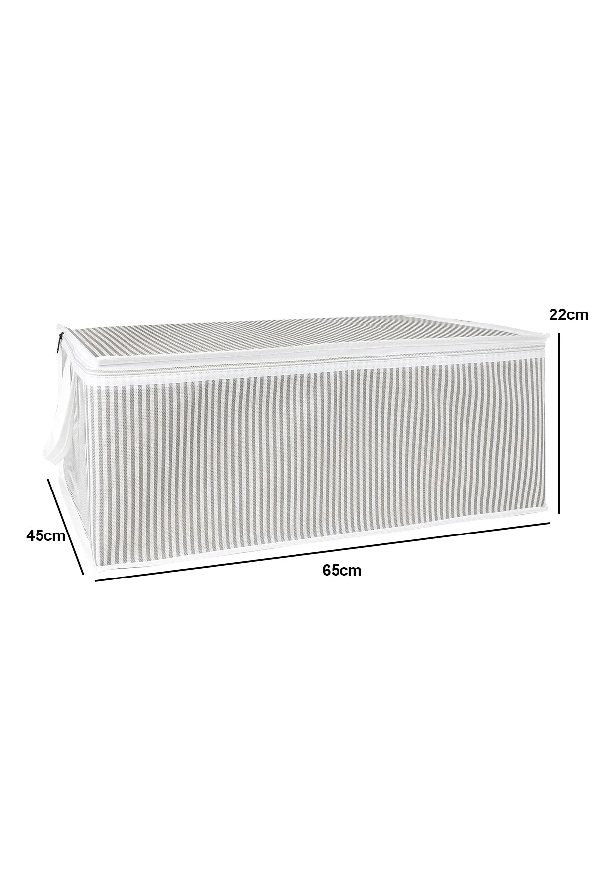 5 Adet Baza Altı Büyük Boy Düzenleyici Kumaş Hurç Gri 45*65*22 cm