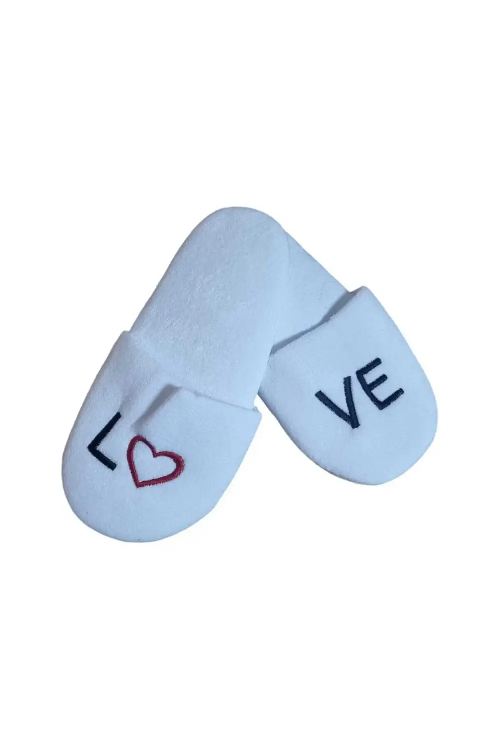 5 Adet Beyaz Havlu Eva Kaymaz Taban Kadife Terlik