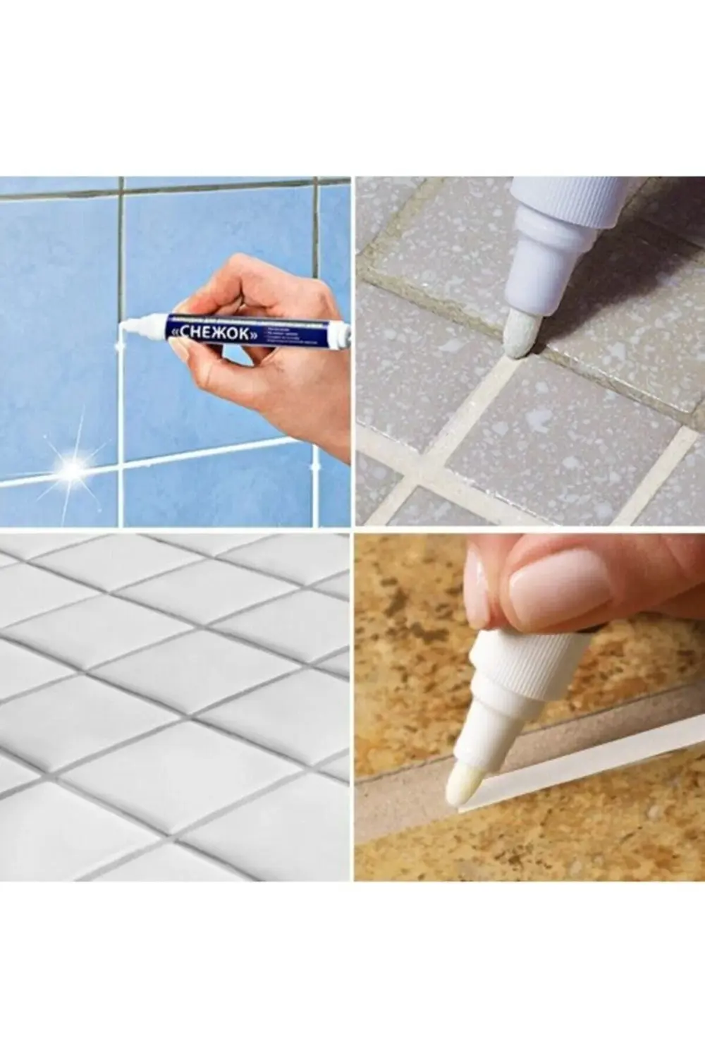 5 Adet Beyaz Rötüş Ve Derz Boyama Kalemi