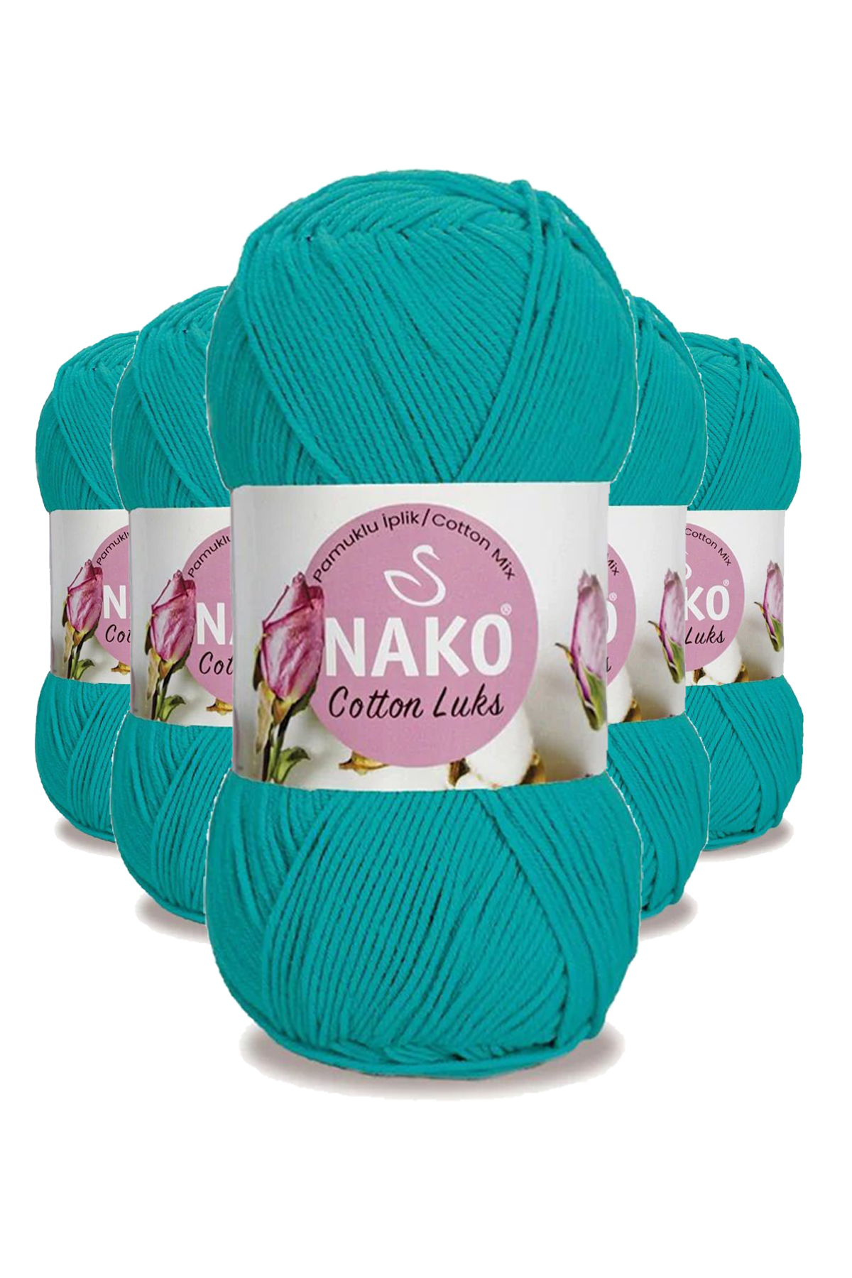 5 Adet Cotton LüYelek Tunik Kazak Bluz Hırka İpi Yünü Koyu Turkua