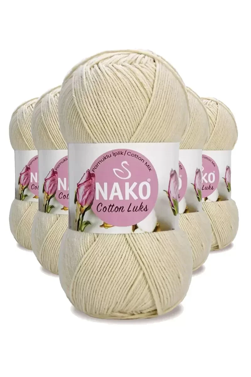 5 Adet Cotton Lüks Yelek Tunik Kazak Bluz Hırka İpi Yünü Açık Bej